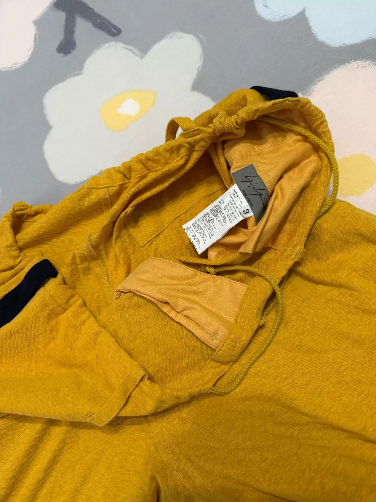 Yohji Yamamoto Yellow Casual Pants with Black Side Stripes Size US 32 / EU 48 - 3 Thumbnail