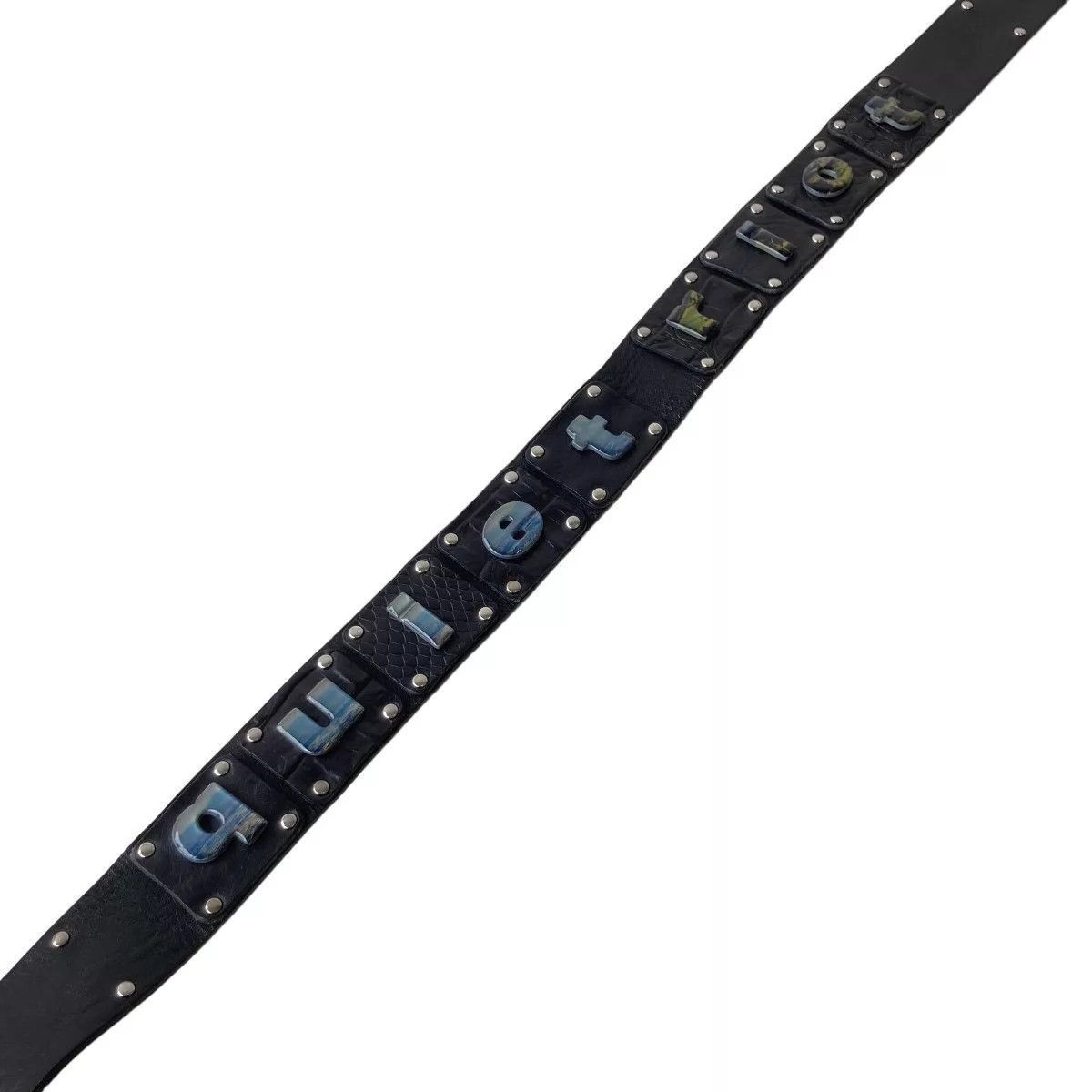 Martine Rose Black Leather Belt with Silver Buckle Size ONE SIZE - 2 Thumbnail
