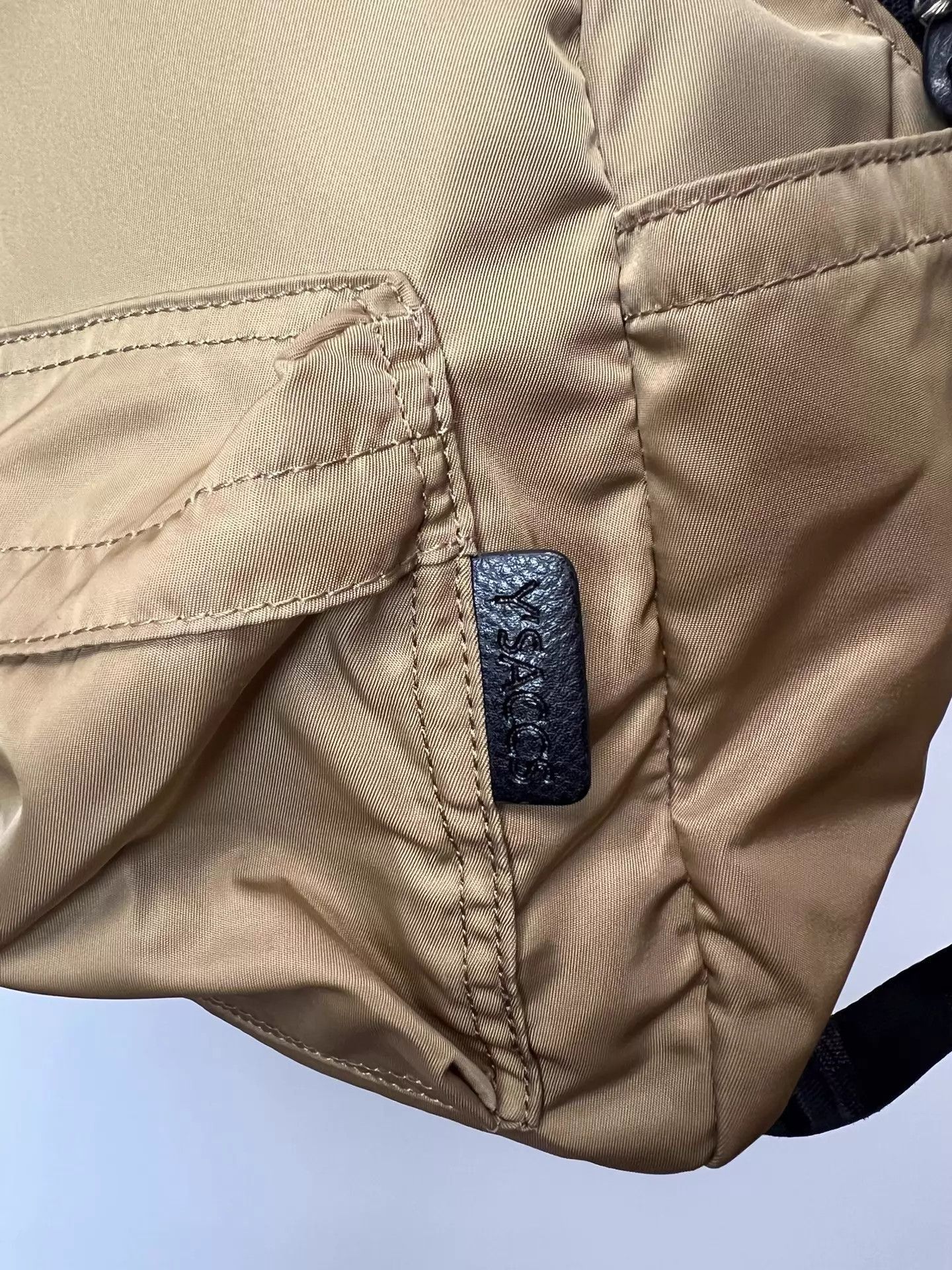 Yohji Yamamoto Beige Nylon Backpack with Front Zip Pocket Size ONE SIZE - 7 Thumbnail