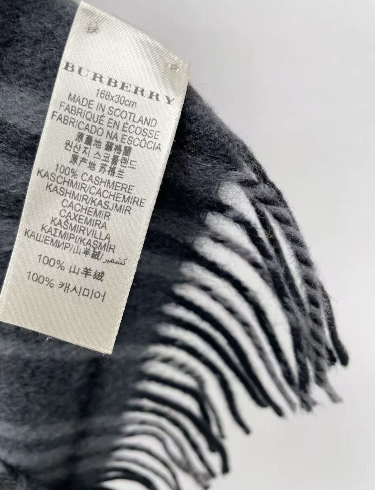 Burberry Black Plaid Fringed Scarf Size ONE SIZE - 5 Thumbnail