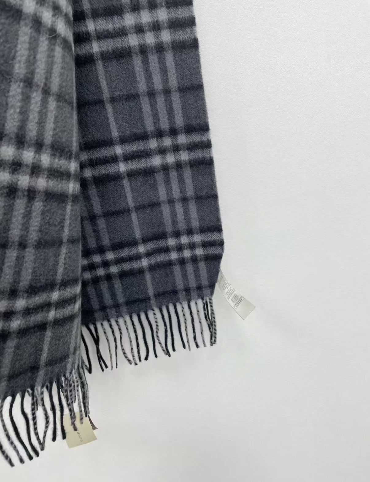 Burberry Black Plaid Fringed Scarf Size ONE SIZE - 3 Thumbnail