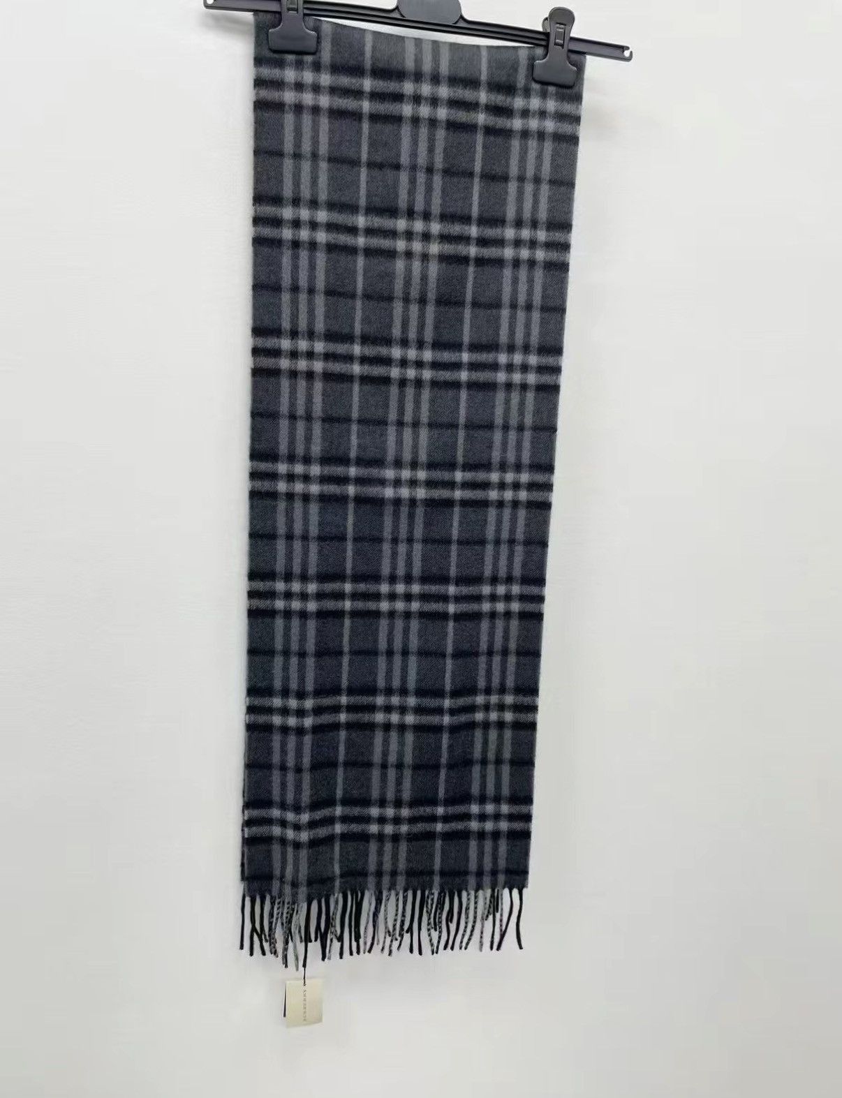 Burberry Black Plaid Fringed Scarf Size ONE SIZE - 2 Thumbnail