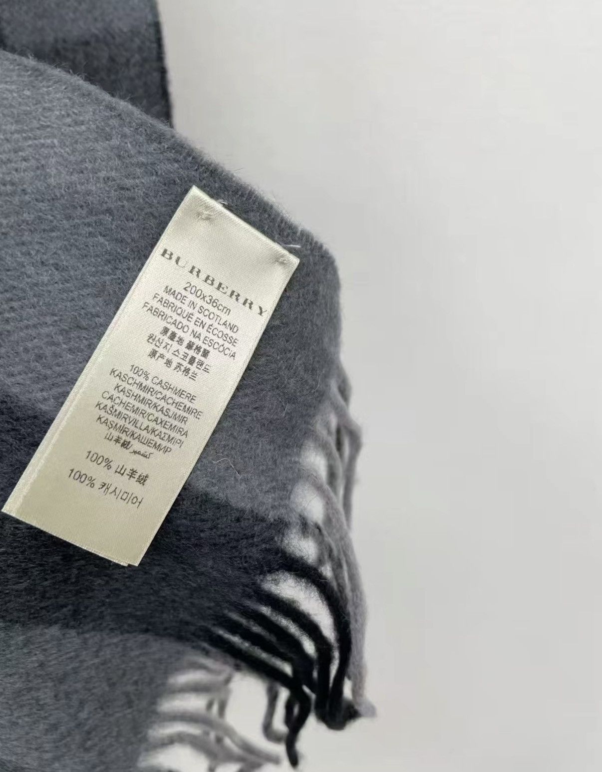 Burberry Black Plaid Fringed Scarf Size ONE SIZE - 5 Thumbnail