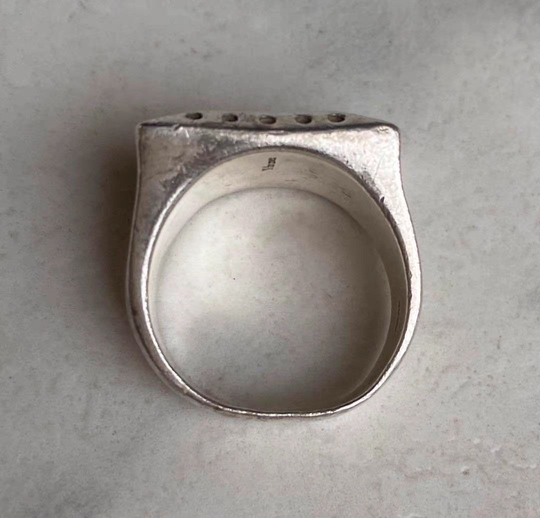 Y's for Men Silver Geometric Pattern Ring Size ONE SIZE - 5 Thumbnail