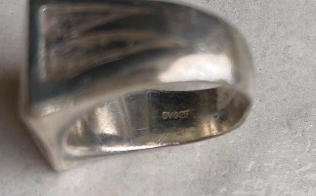 Y's for Men Silver Geometric Pattern Ring Size ONE SIZE - 4 Thumbnail