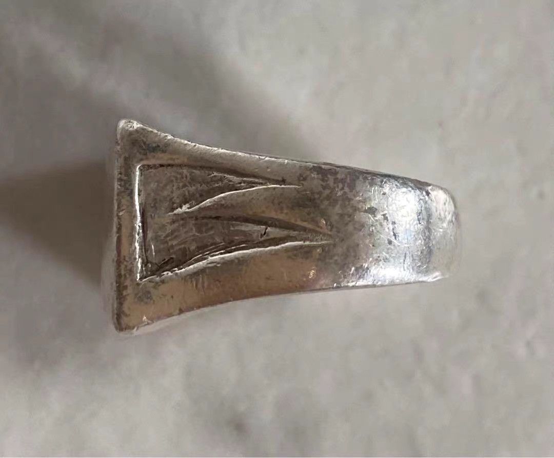 Y's for Men Silver Geometric Pattern Ring Size ONE SIZE - 3 Thumbnail