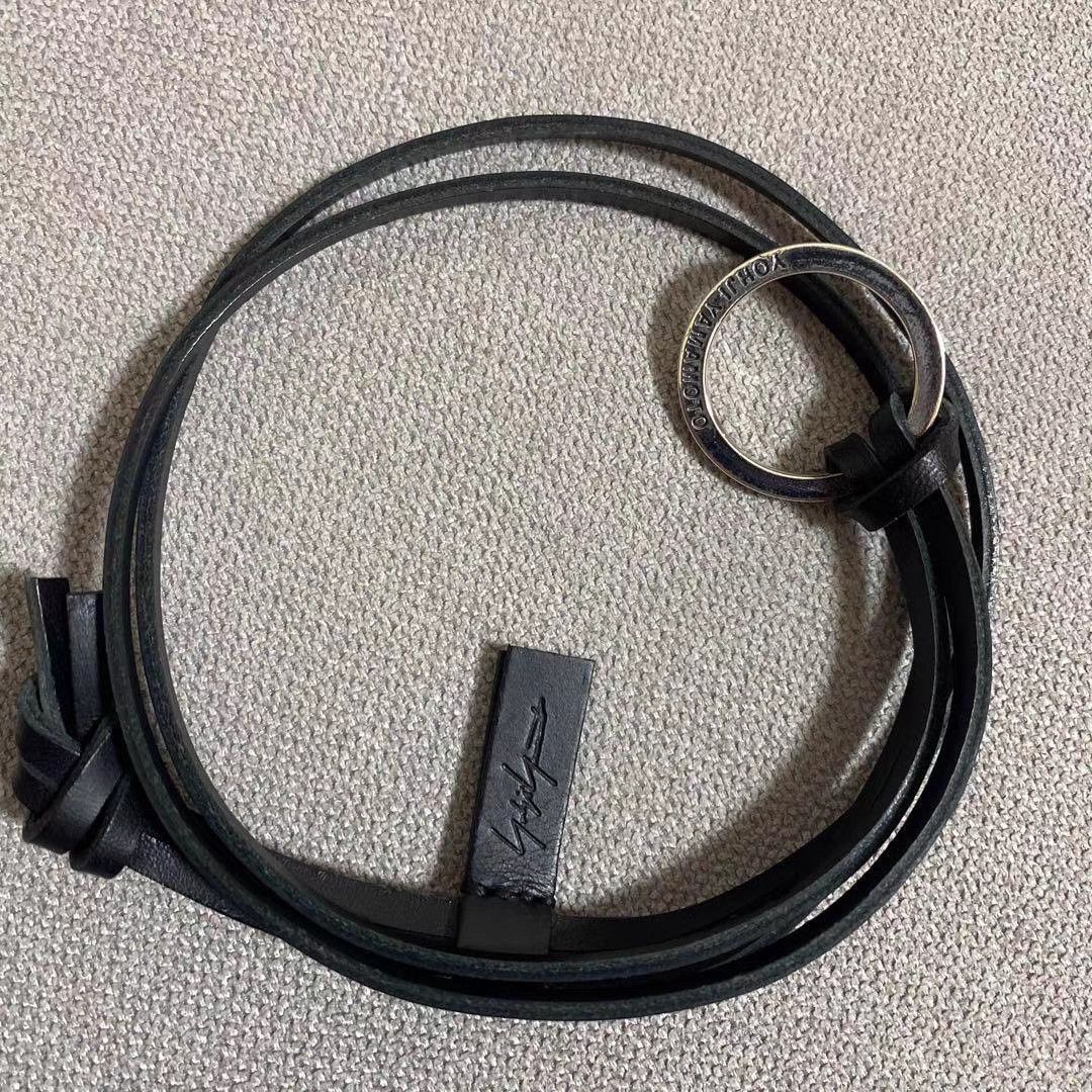 Yohji Yamamoto Black Leather Accessory Set with Keychain, Bracelet & Tag Size ONE SIZE - 6 Thumbnail