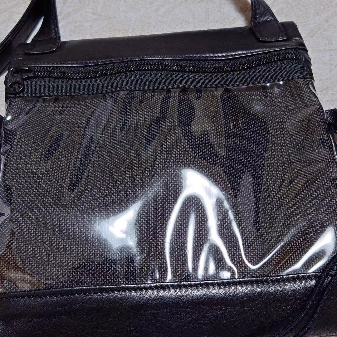 Yohji Yamamoto Black Leather Crossbody Bag with Adjustable Strap Size ONE SIZE - 3 Thumbnail