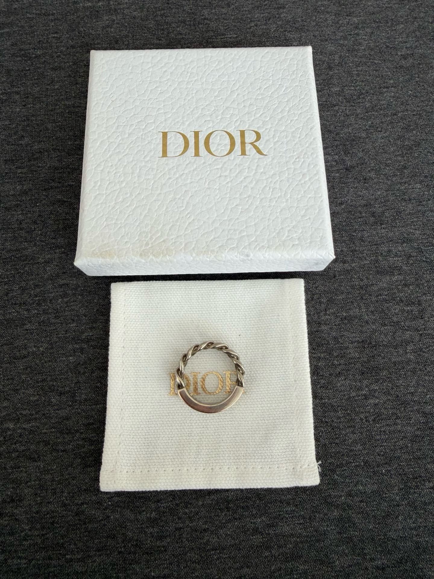 Dior Dior Men's Silver Logo Chain Ring Size ONE SIZE - 2 Thumbnail