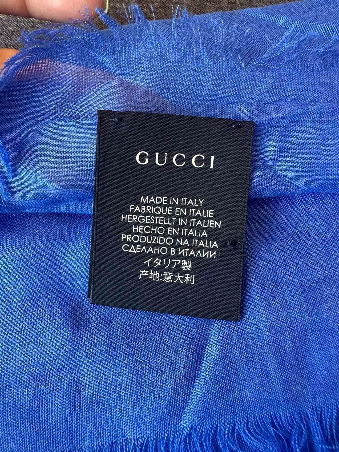 Gucci Gucci Blue Tiger Print Scarf Size ONE SIZE - 6 Thumbnail