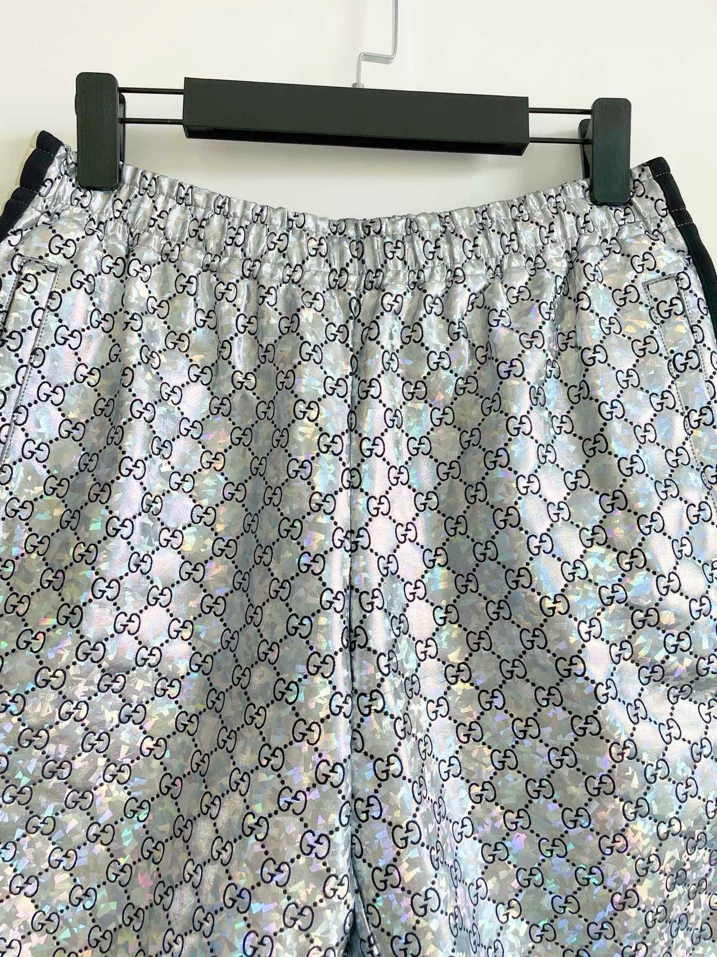 Gucci Gucci Men's Silver Laser Double G Shorts Size US 32 / EU 48 - 3 Thumbnail