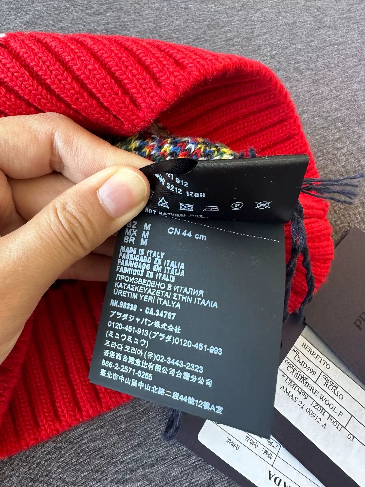Prada Prada Red Plaid Wool Hat Size ONE SIZE - 6 Thumbnail