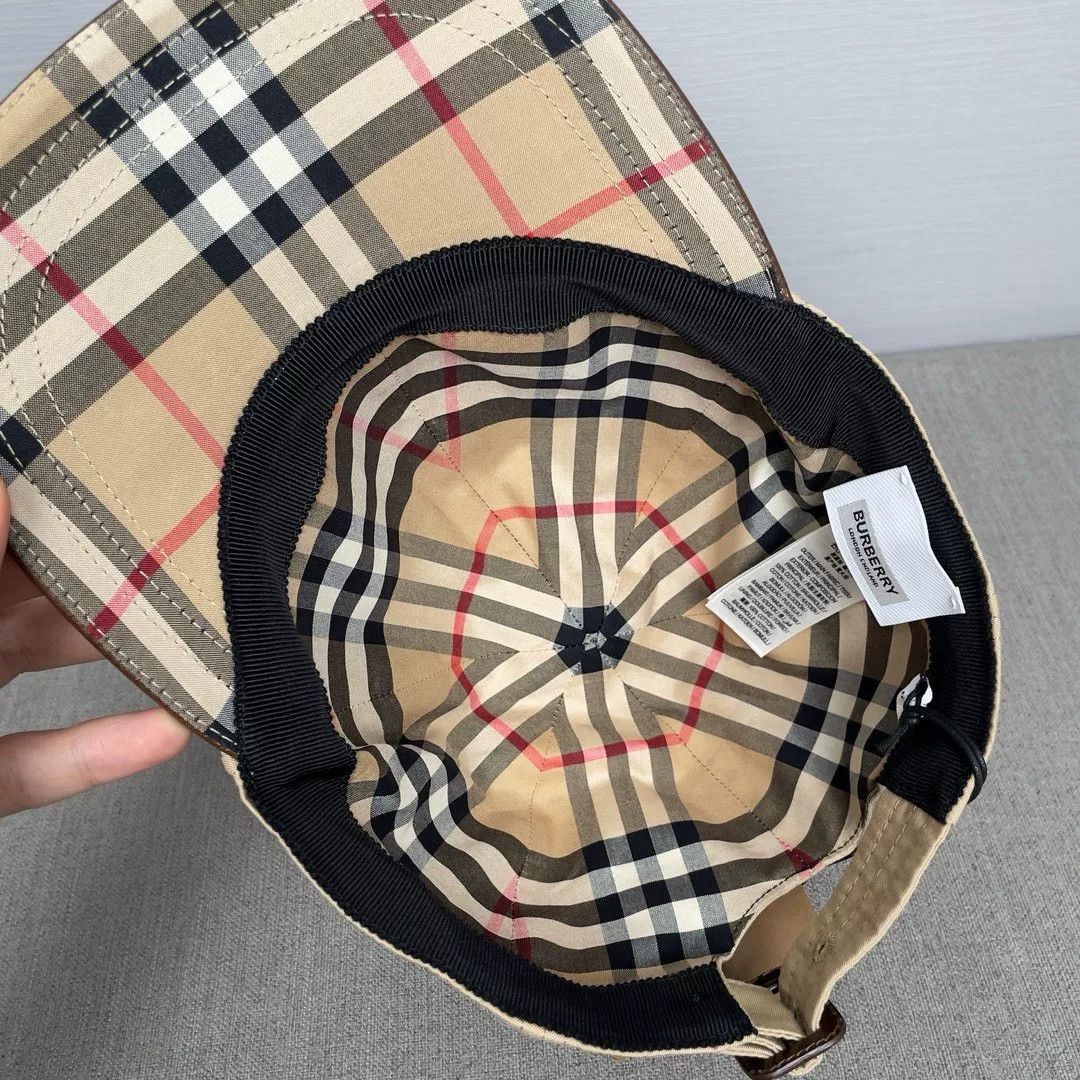 Burberry Burberry TB Logo Check Lining Beige Cap Size ONE SIZE - 3 Thumbnail