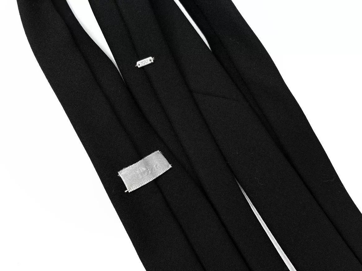 Dior Black Necktie with Red Accent Size ONE SIZE - 8 Thumbnail