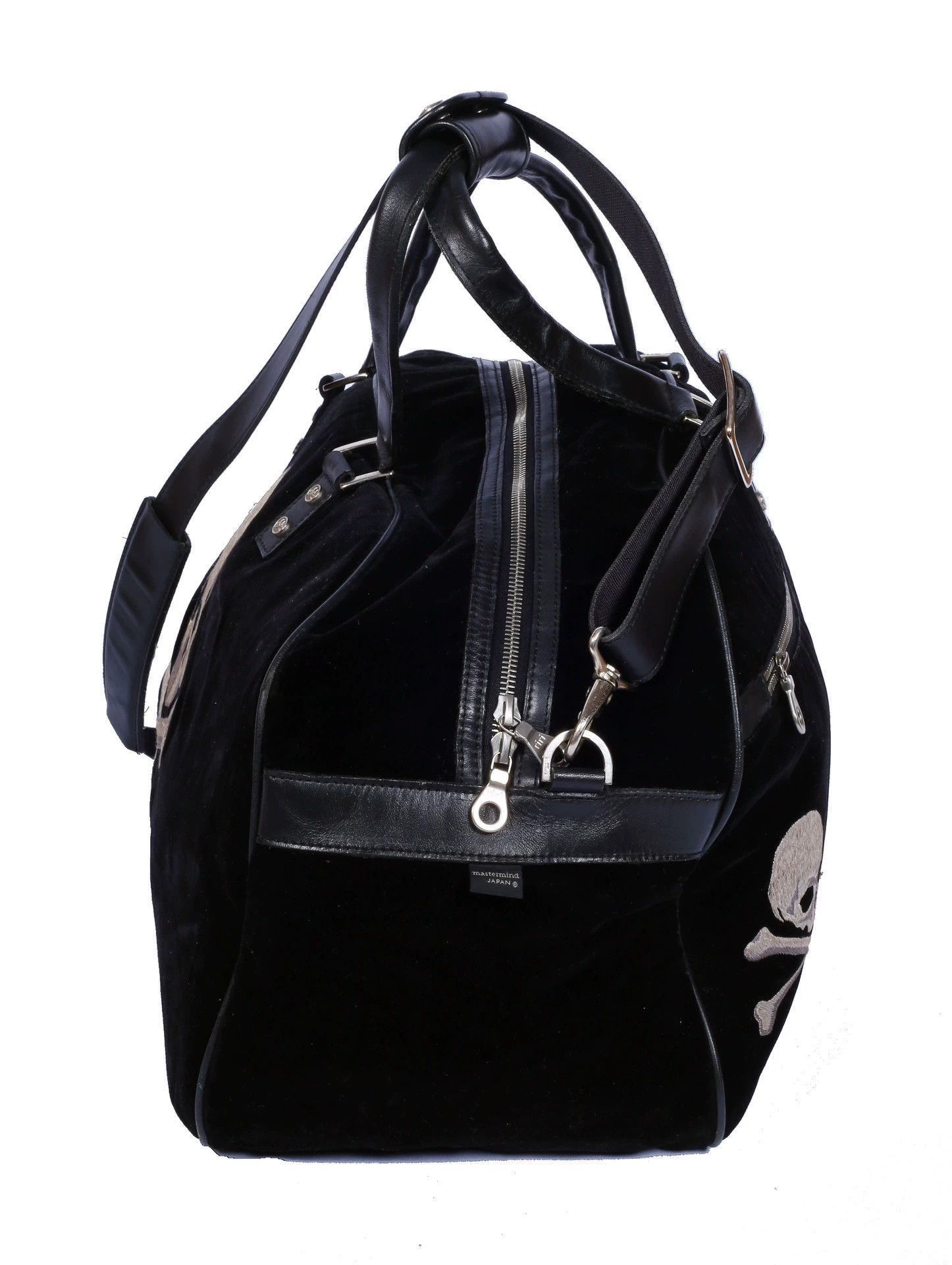 Mastermind Japan Black Duffle Bag with Skull & Crossbones Embroidery Size ONE SIZE - 7 Thumbnail