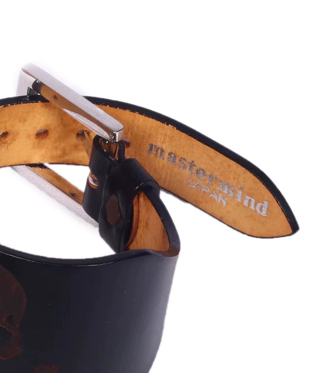 Mastermind Japan Brown Skull Design Leather Cuff Bracelet Size ONE SIZE - 5 Thumbnail