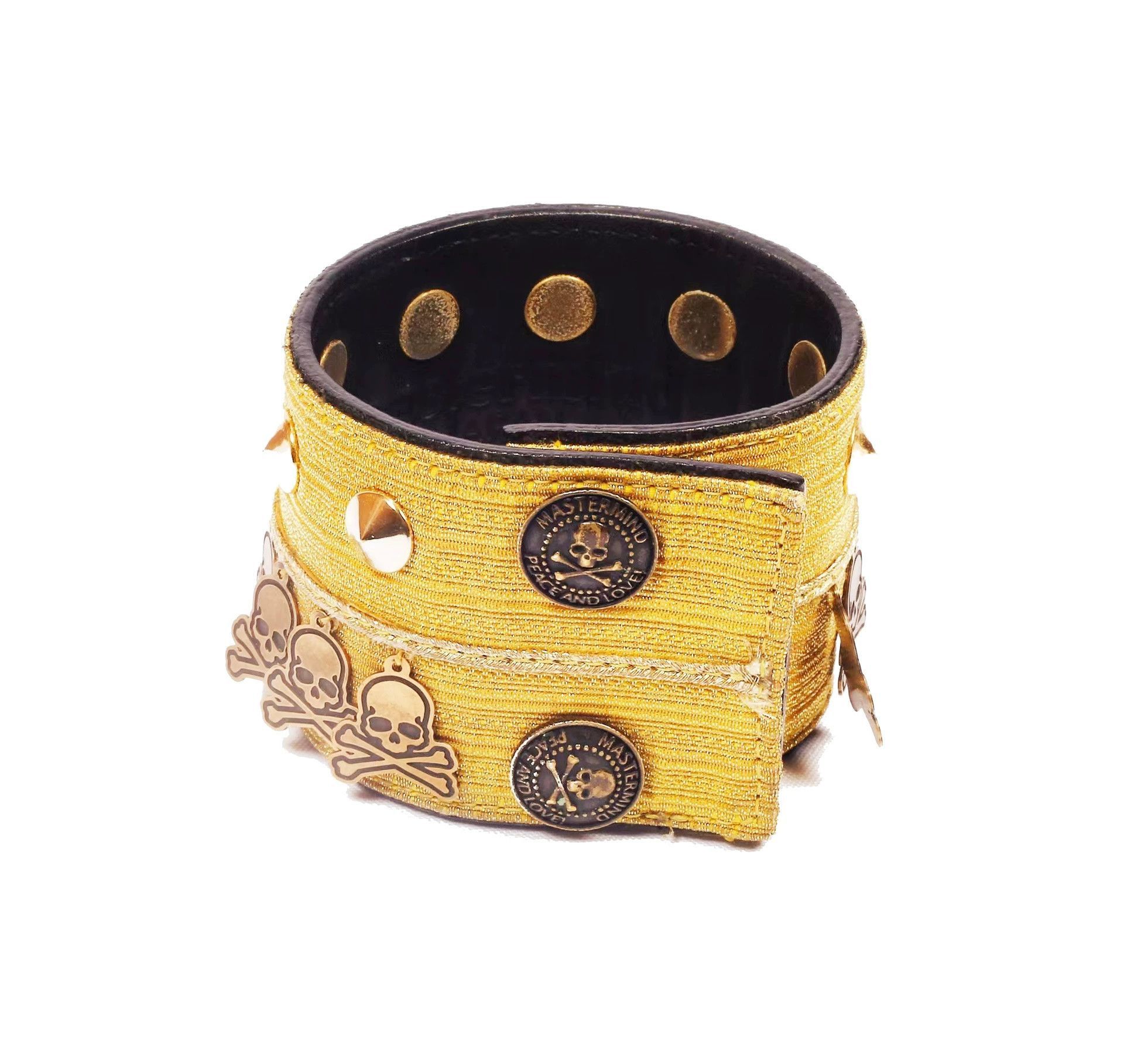 Mastermind Japan Gold Studded Skull Decorative Bracelet Size ONE SIZE - 3 Thumbnail