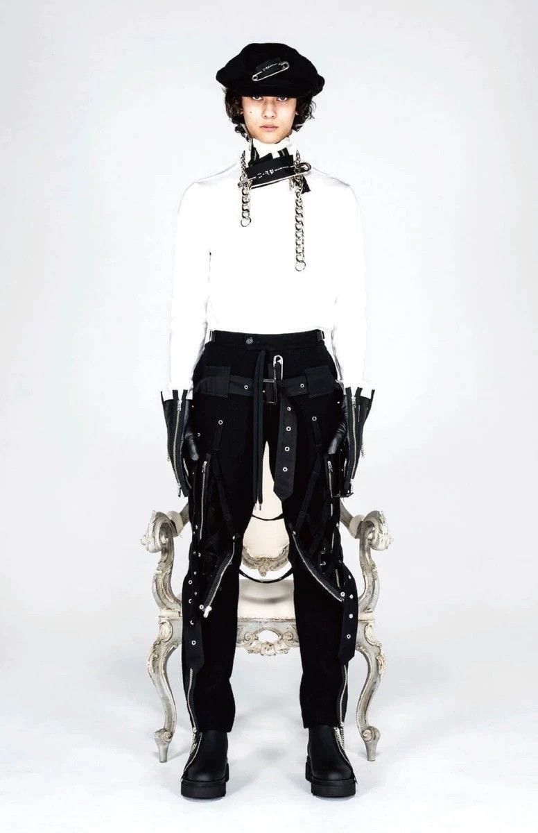Takahiromiyashita The Soloist. Silver Chain Link Pin with Black Accent Size ONE SIZE - 7 Thumbnail