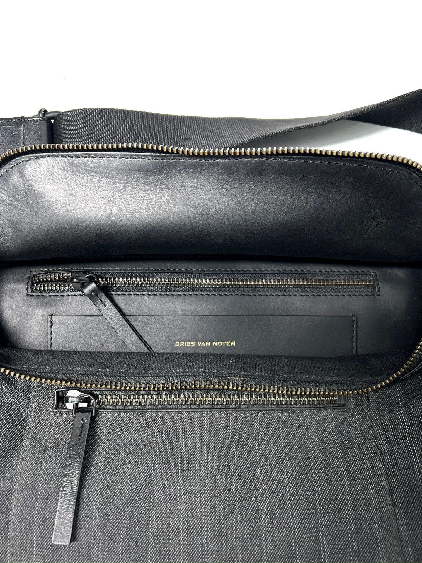 Dries Van Noten Gray Striped Fanny Pack Size ONE SIZE - 8 Thumbnail