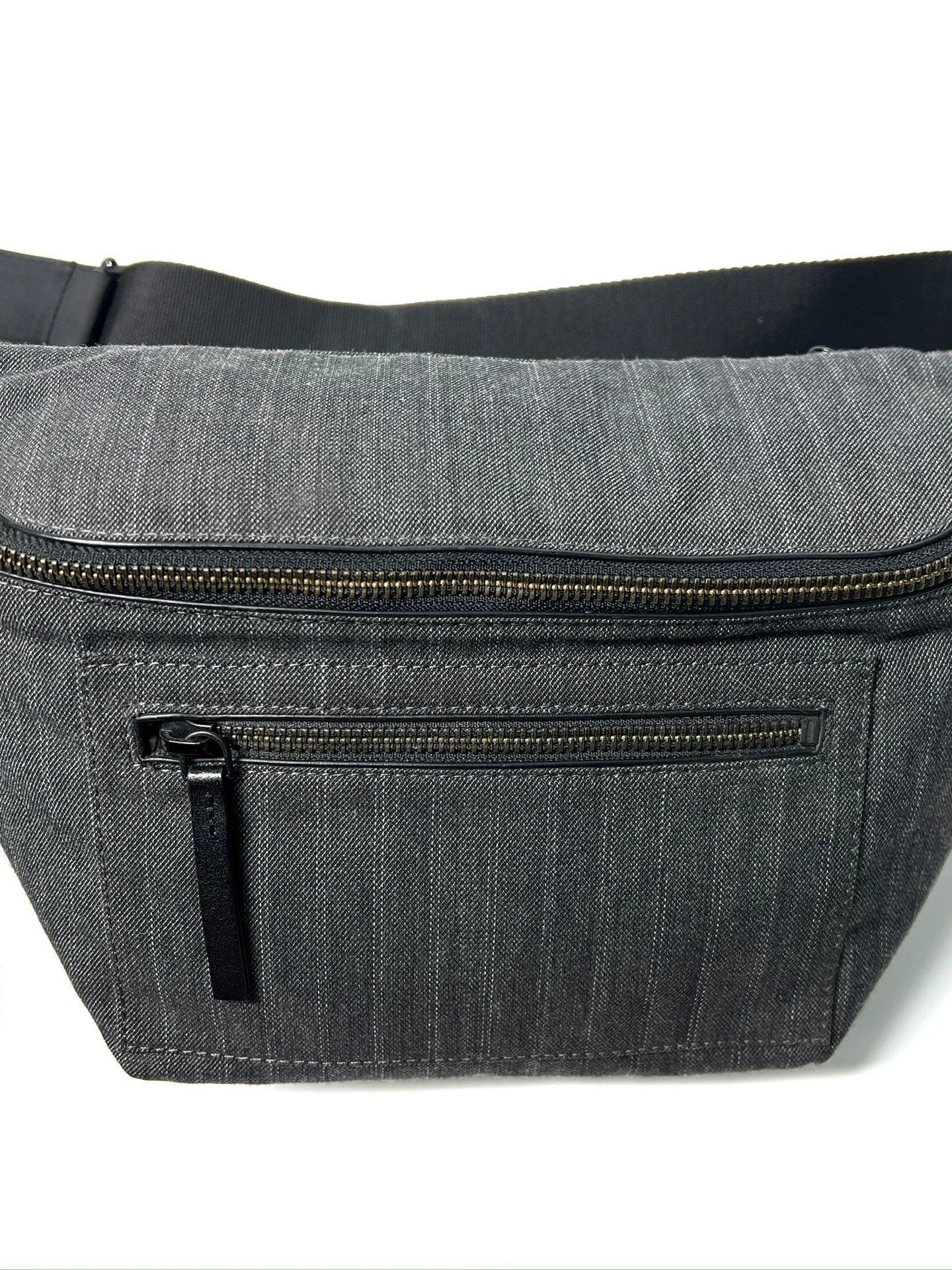 Dries Van Noten Gray Striped Fanny Pack Size ONE SIZE - 2 Thumbnail