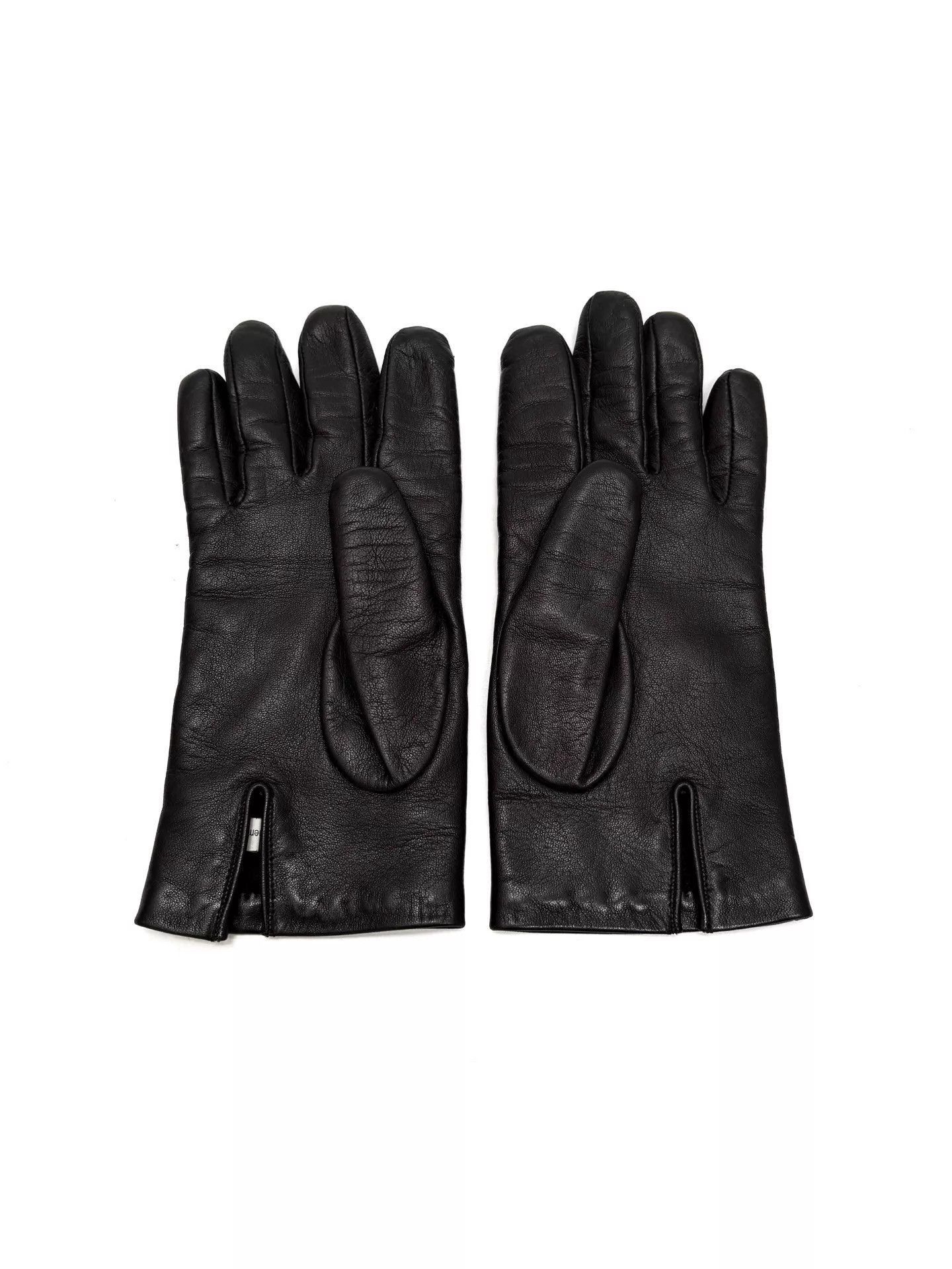 Dior Black Leather Gloves Size ONE SIZE - 2 Thumbnail