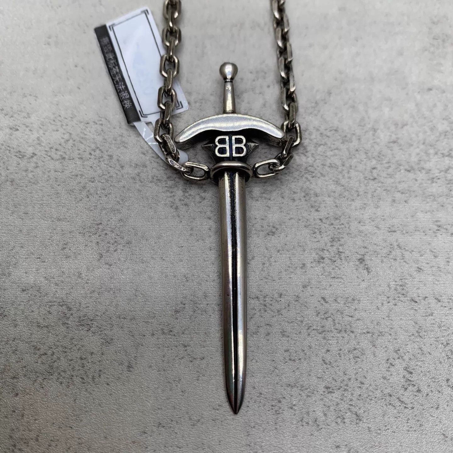 Balenciaga Silver Sword Pendant Chain Necklace Size ONE SIZE - 8 Thumbnail