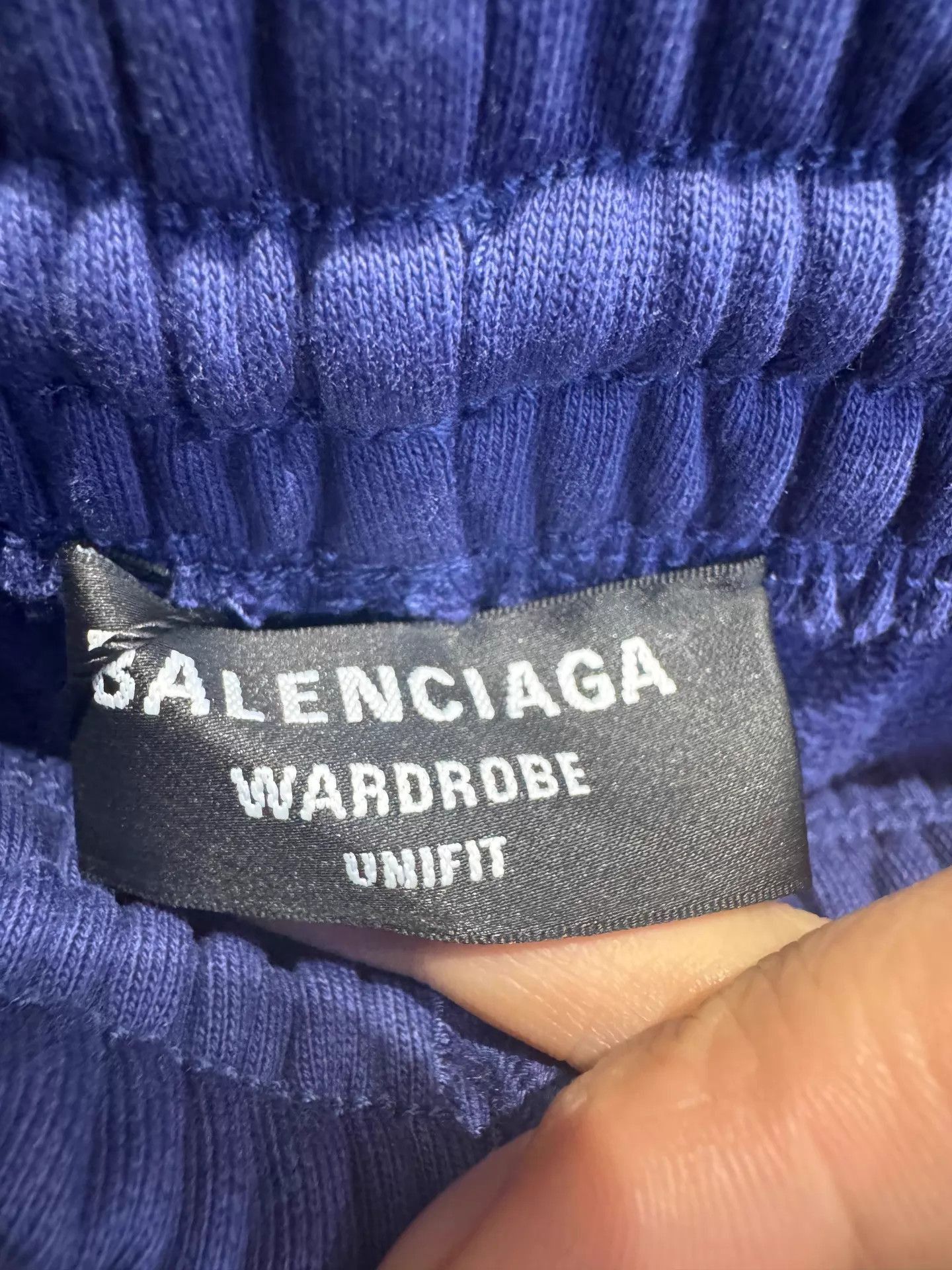 Balenciaga Blue Casual Sweat Shorts with Drawstring Size US 32 / EU 48 - 3 Thumbnail