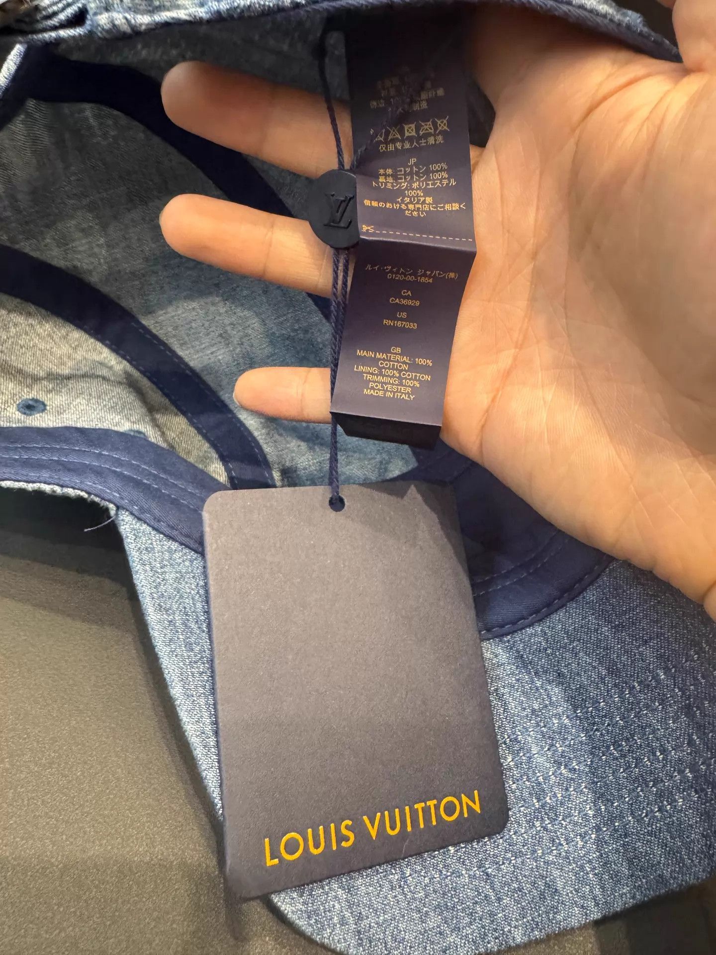 Louis Vuitton Blue Denim Embroidered Cap with Visor Size ONE SIZE - 4 Thumbnail