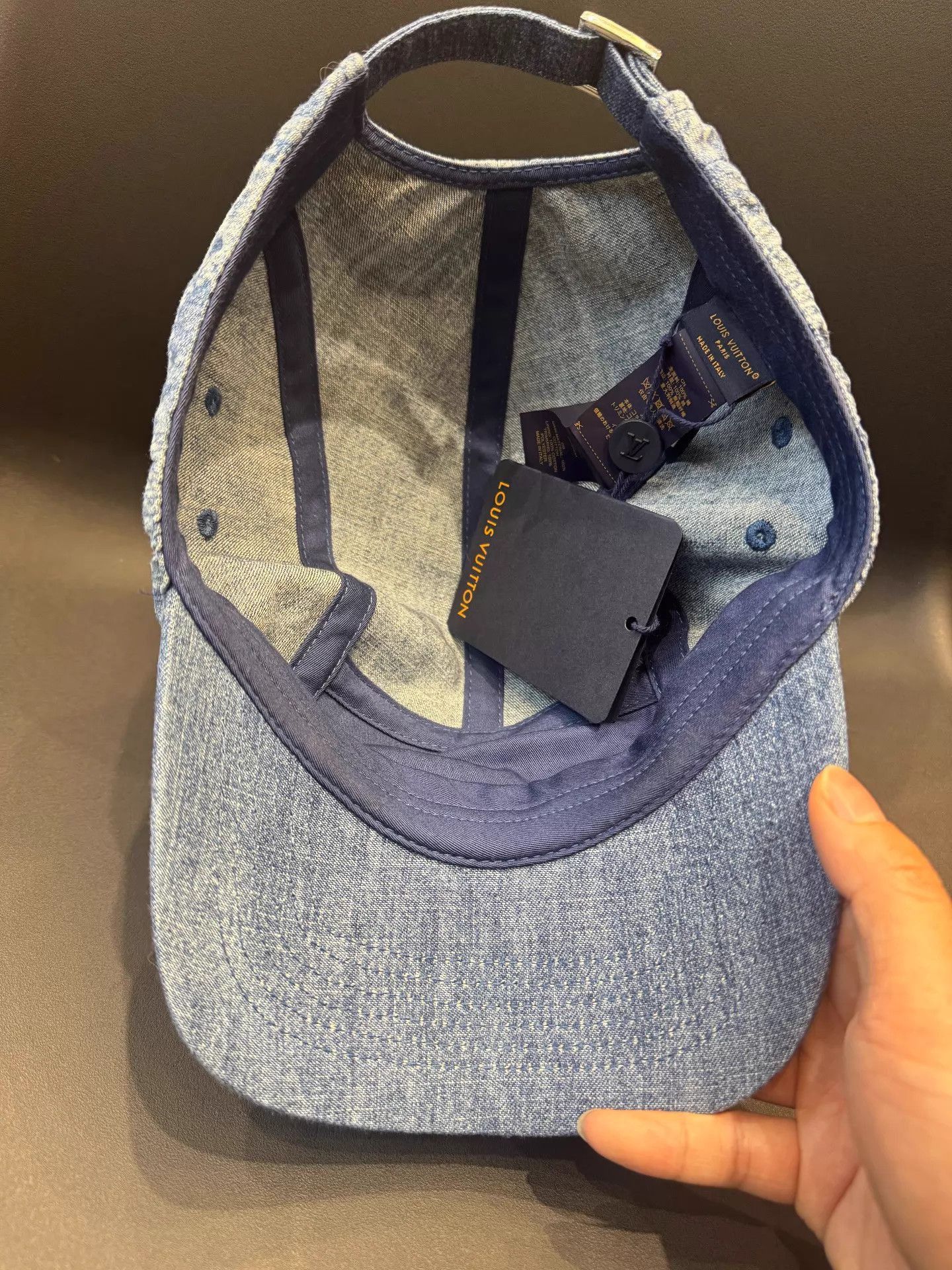 Louis Vuitton Blue Denim Embroidered Cap with Visor Size ONE SIZE - 5 Thumbnail