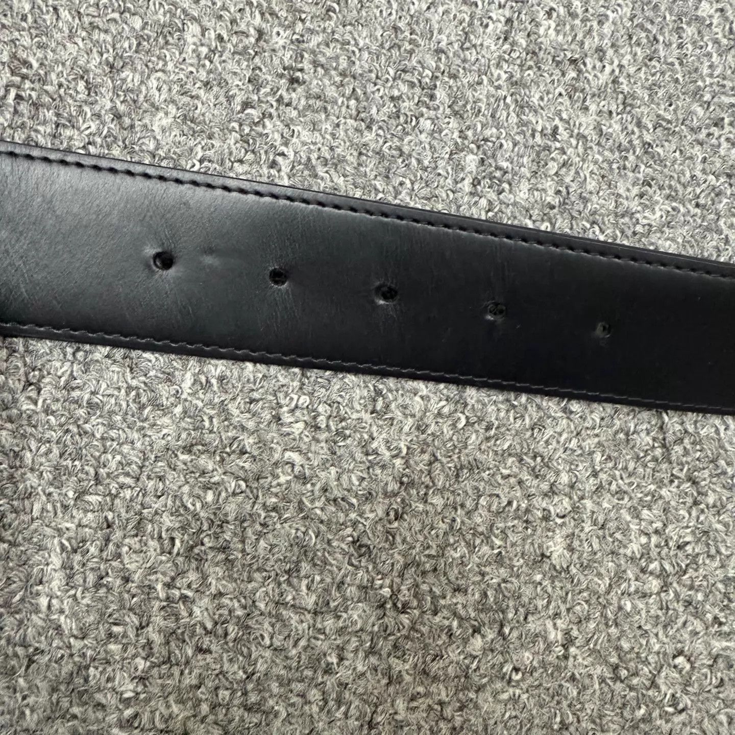 Louis Vuitton Black Leather Belt with Silver Buckle Size ONE SIZE - 6 Thumbnail