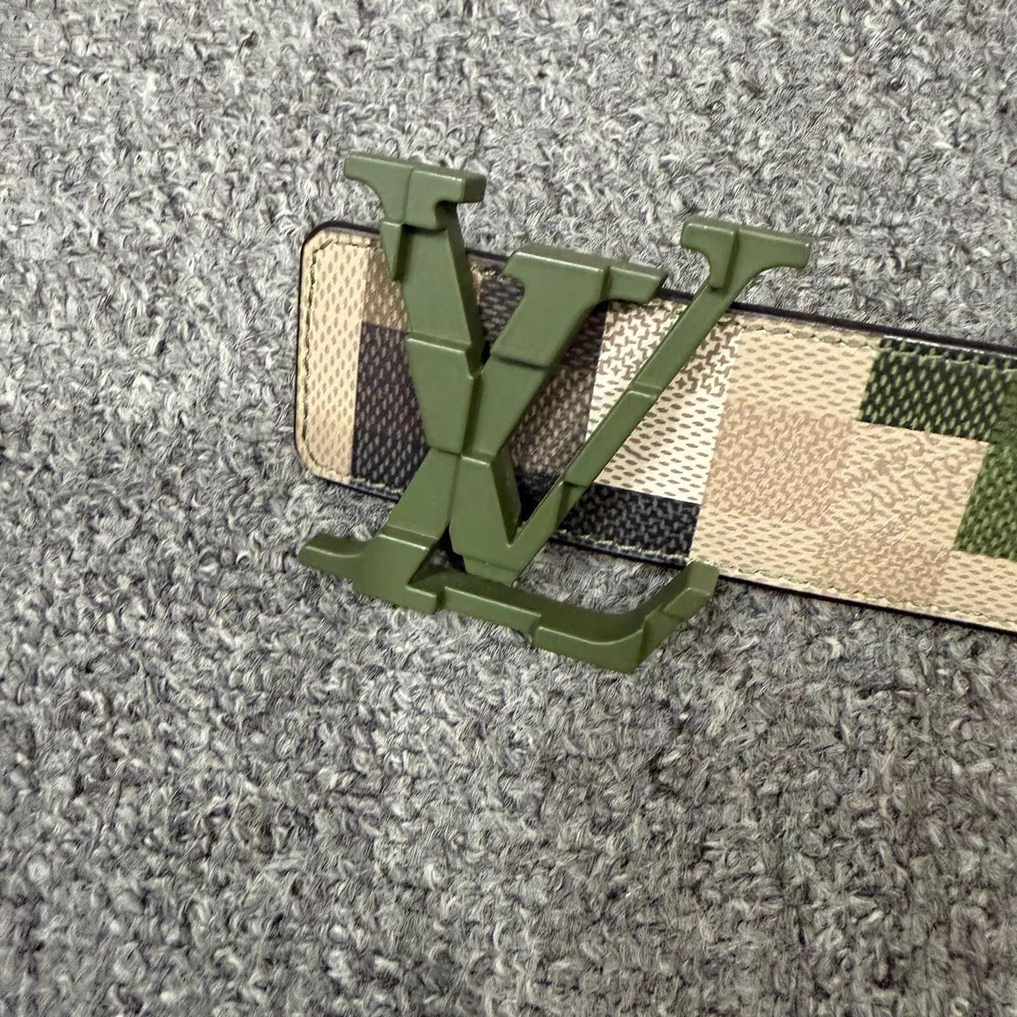 Louis Vuitton Green Camouflage Pattern Belt Size ONE SIZE - 2 Thumbnail