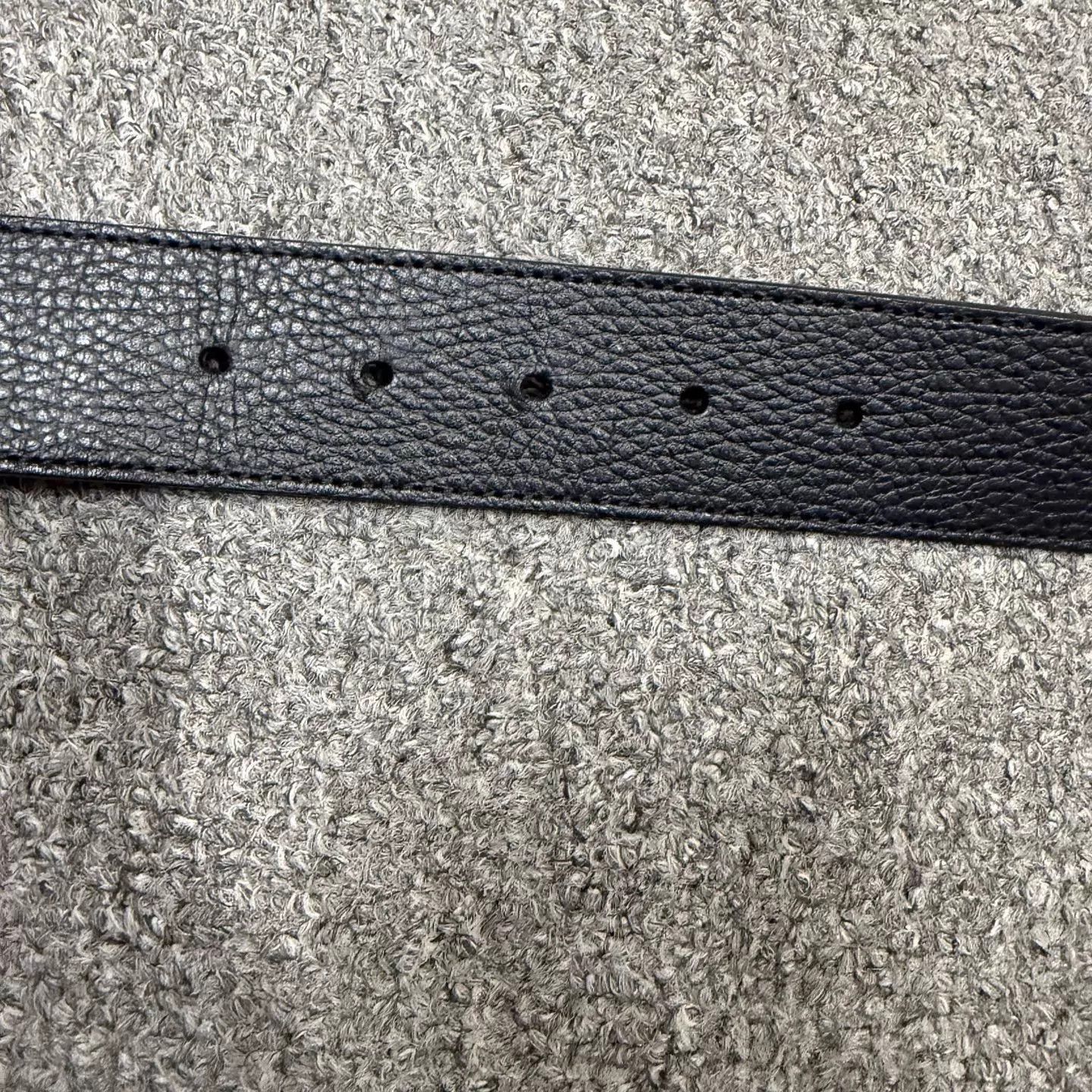 Gucci Black Leather Belt with Silver Buckle Size ONE SIZE - 8 Thumbnail