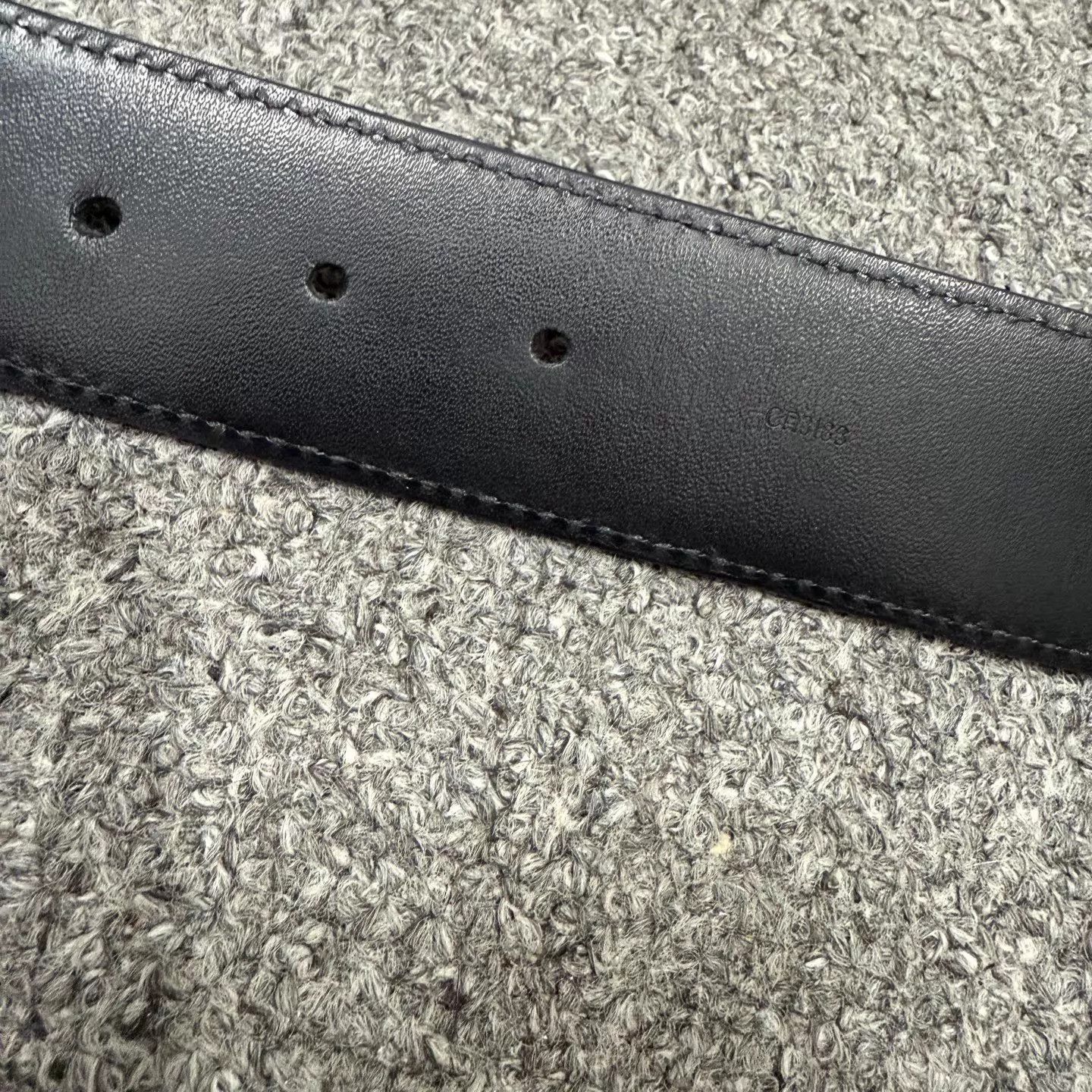 Louis Vuitton Black Checkered Belt with Logo Buckle Size ONE SIZE - 6 Thumbnail