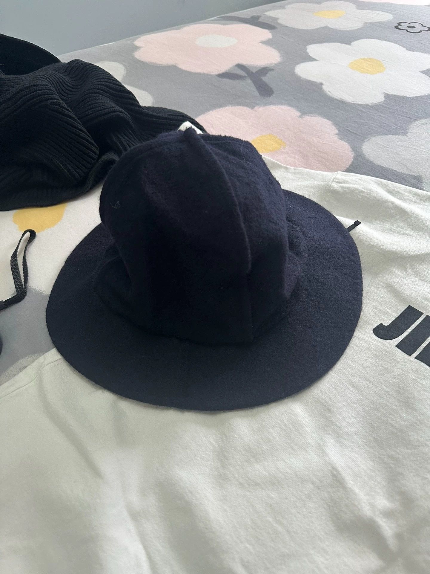 Yohji Yamamoto Blue Wide-Brim Hat Size ONE SIZE - 3 Thumbnail