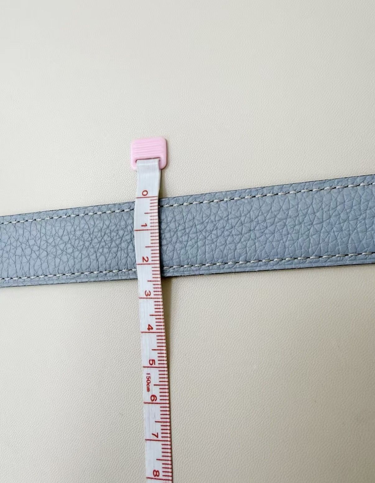 Hermes Blue Leather Belt with Silver H Buckle Size ONE SIZE - 6 Thumbnail