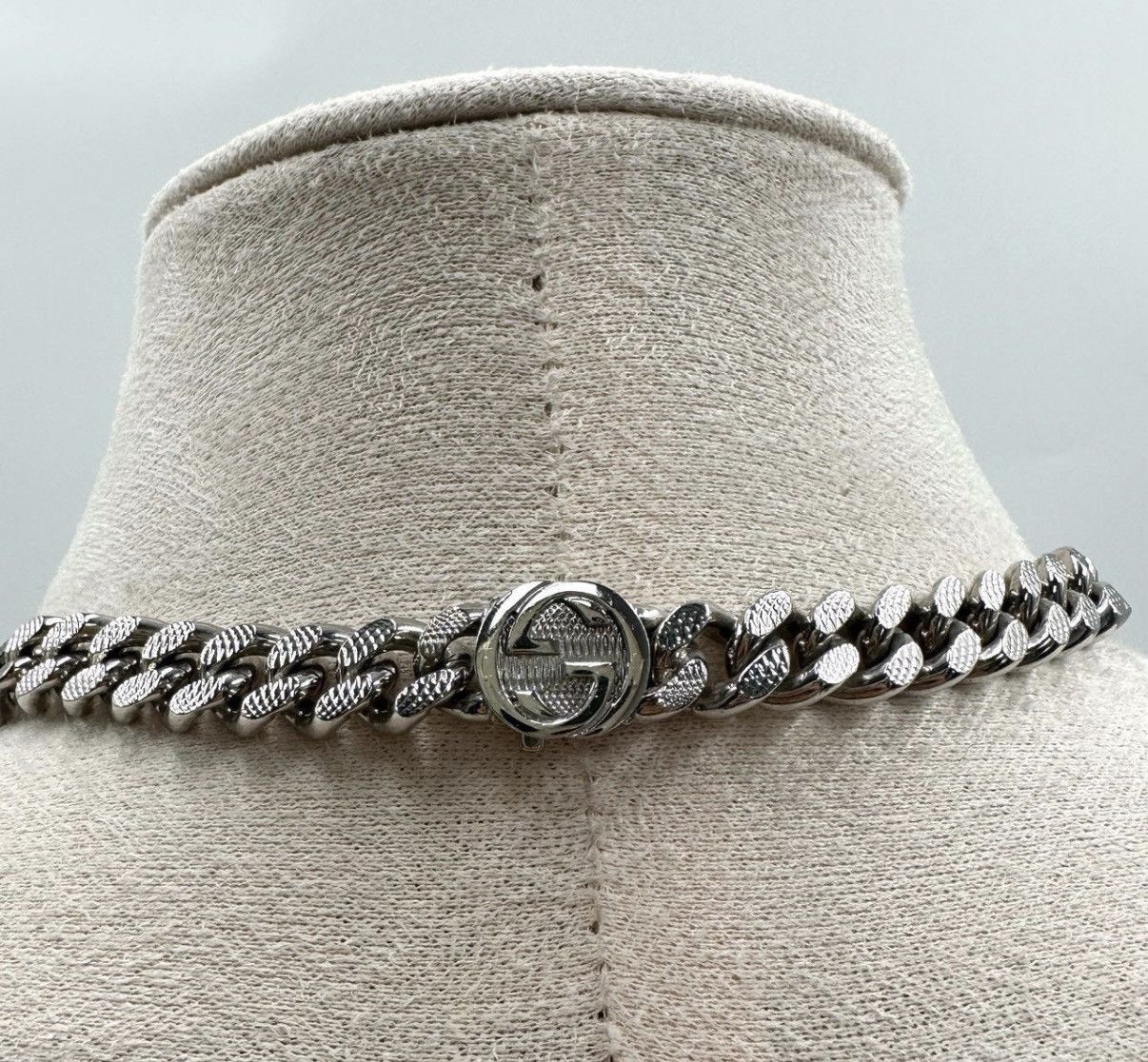 Gucci Silver Chain Link Necklace Size ONE SIZE - 4 Thumbnail