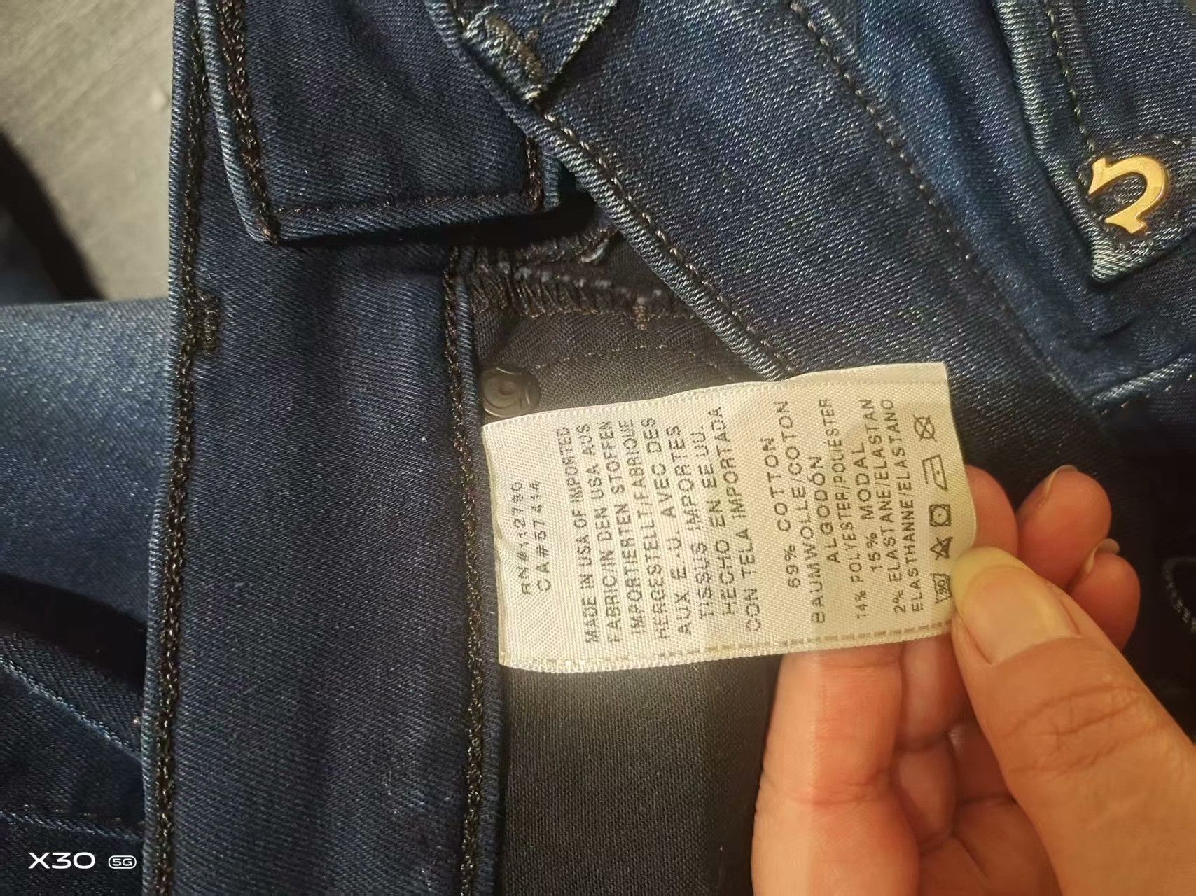 True Religion True Religion HALLE Mid Rise Super Skinny Biker Jeans Size 32" / US 10 / IT 46 - 5 Thumbnail