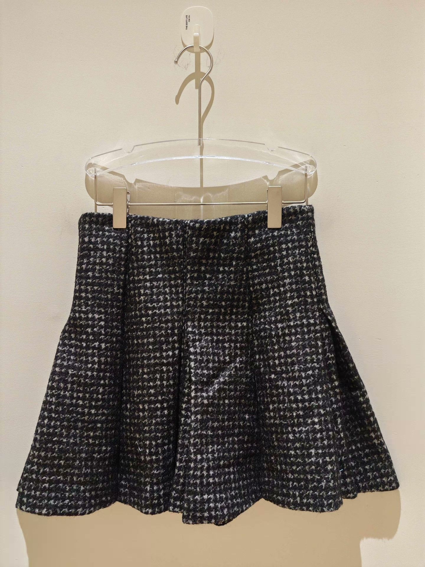 Dior Christian Dior Houndstooth Wool Blend Skirt Size 32" / US 10 / IT 46 - 2 Thumbnail