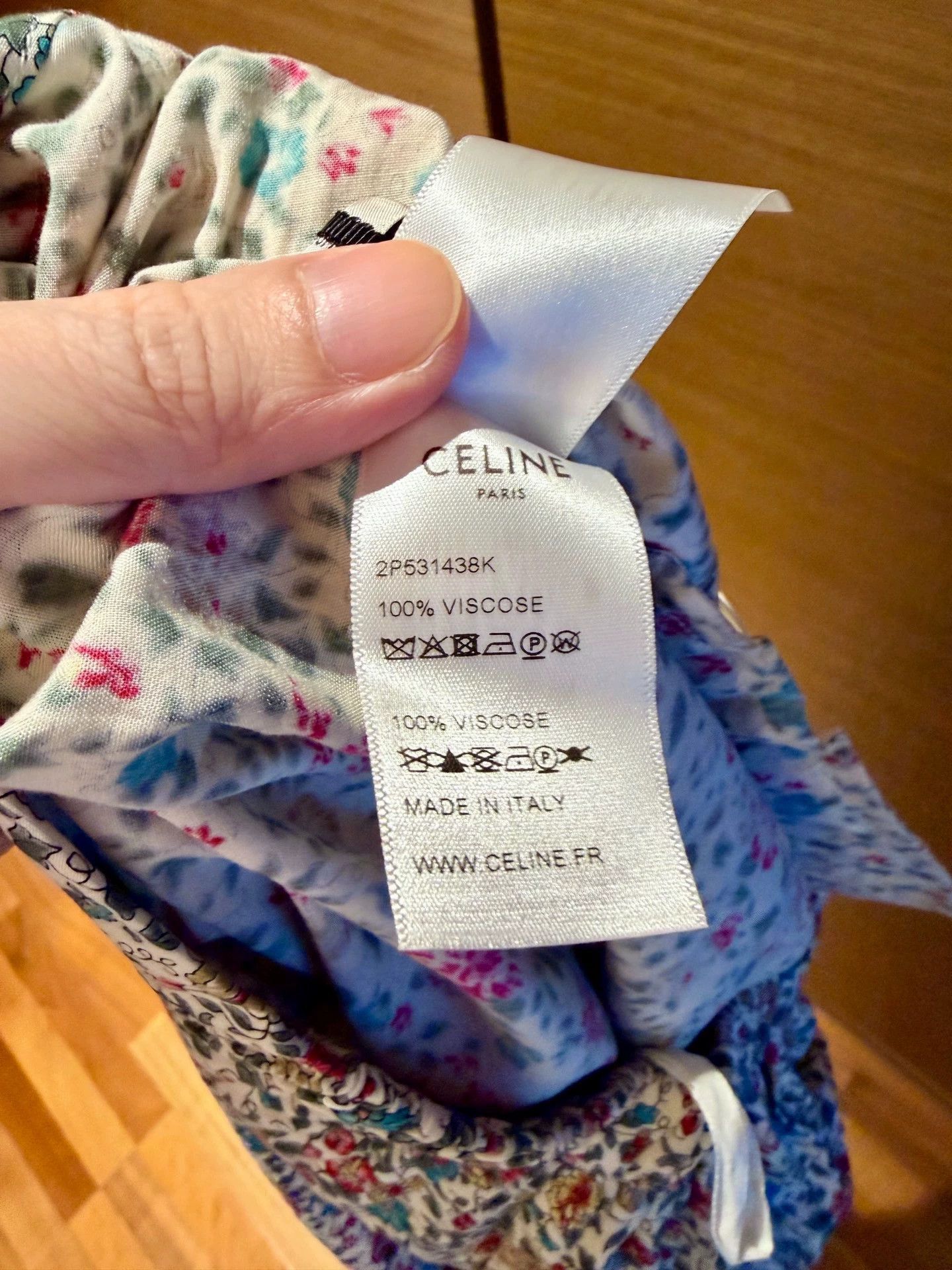 Celine Floral Print Wide-Leg Casual Pants Size US 32 / EU 48 - 5 Thumbnail