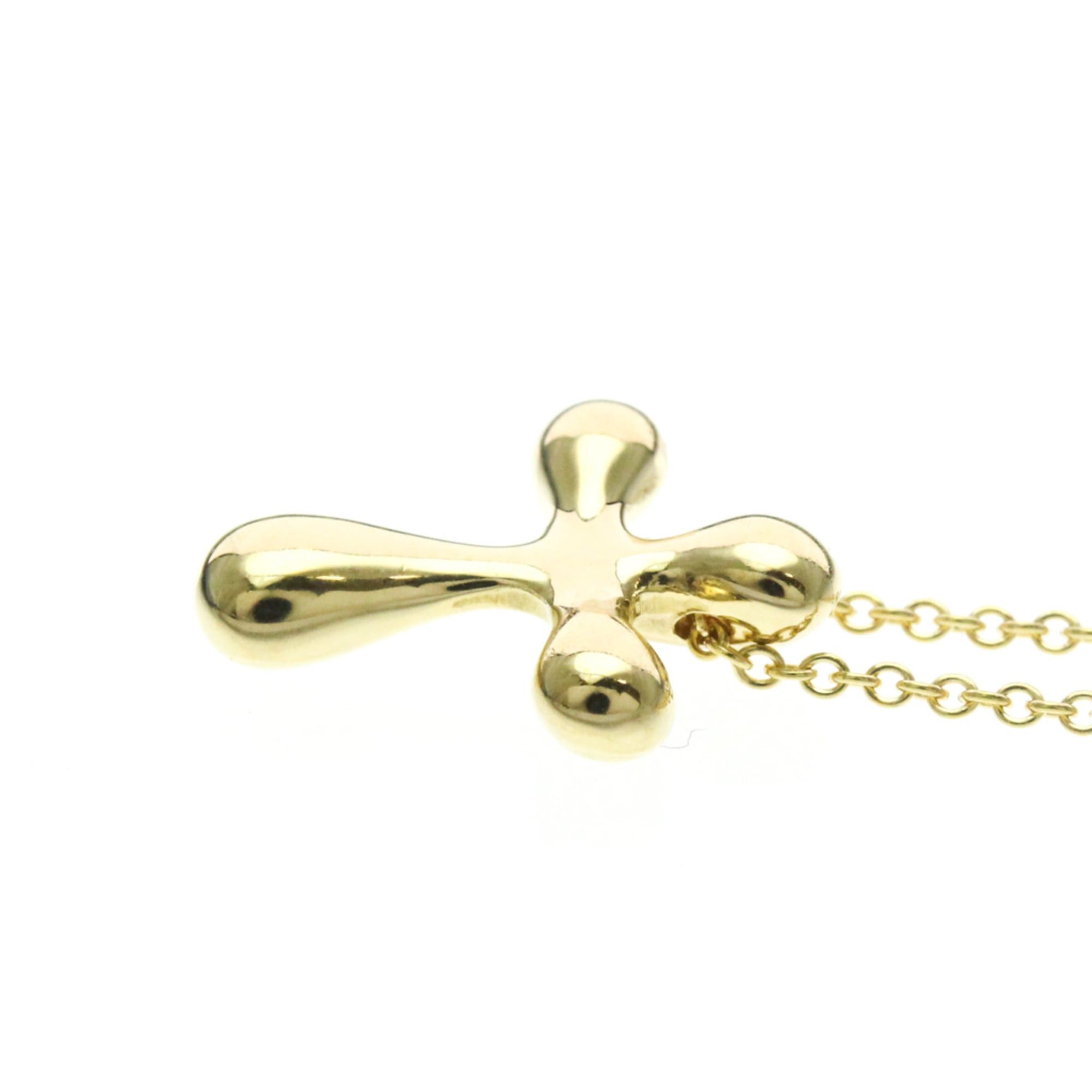 Tiffany & Co. Tiffany Cross Necklace Yellow Gold (18K) No Stone Men,Women Fashion Pendant Necklace (Gold) Size ONE SIZE - 3 Thumbnail