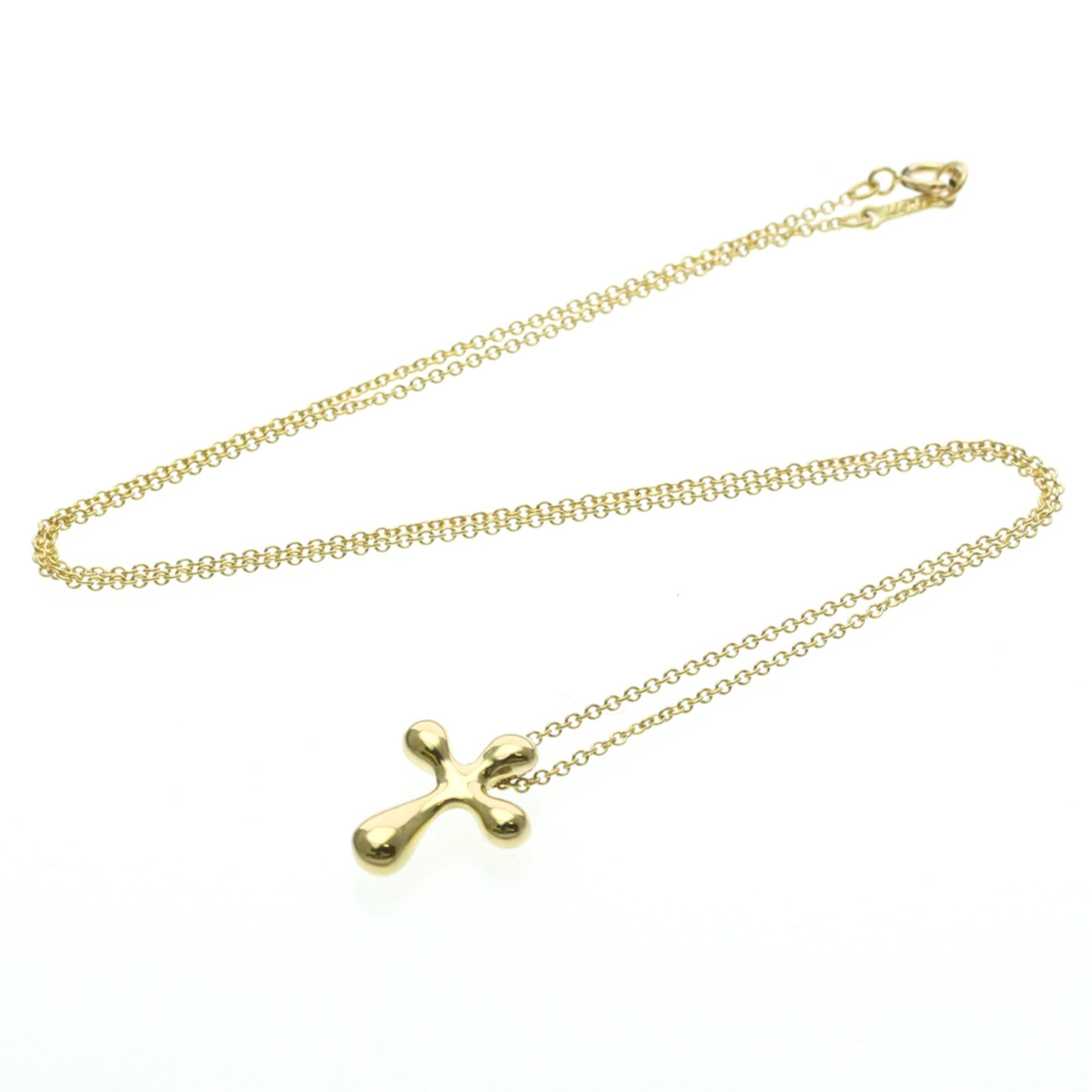 Tiffany & Co. Tiffany Cross Necklace Yellow Gold (18K) No Stone Men,Women Fashion Pendant Necklace (Gold) Size ONE SIZE - 11 Thumbnail