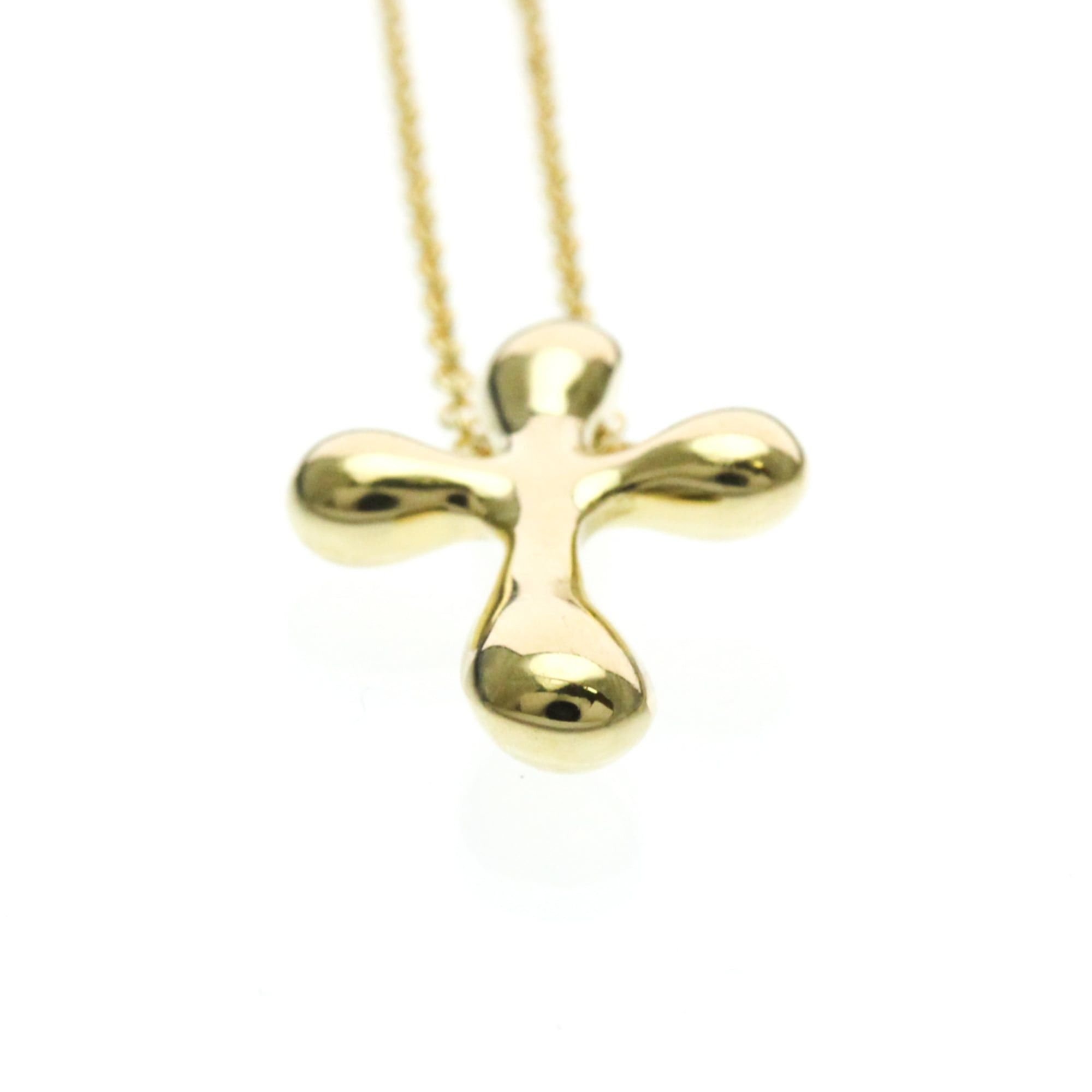 Tiffany & Co. Tiffany Cross Necklace Yellow Gold (18K) No Stone Men,Women Fashion Pendant Necklace (Gold) Size ONE SIZE - 4 Thumbnail
