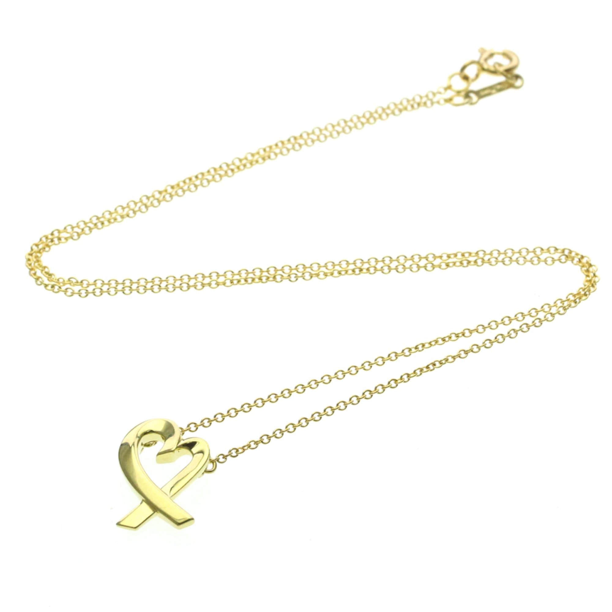 Tiffany & Co. Tiffany Loving Heart Yellow Gold (18K) No Stone Women,Men Fashion Pendant Necklace (Gold) Size ONE SIZE - 13 Thumbnail