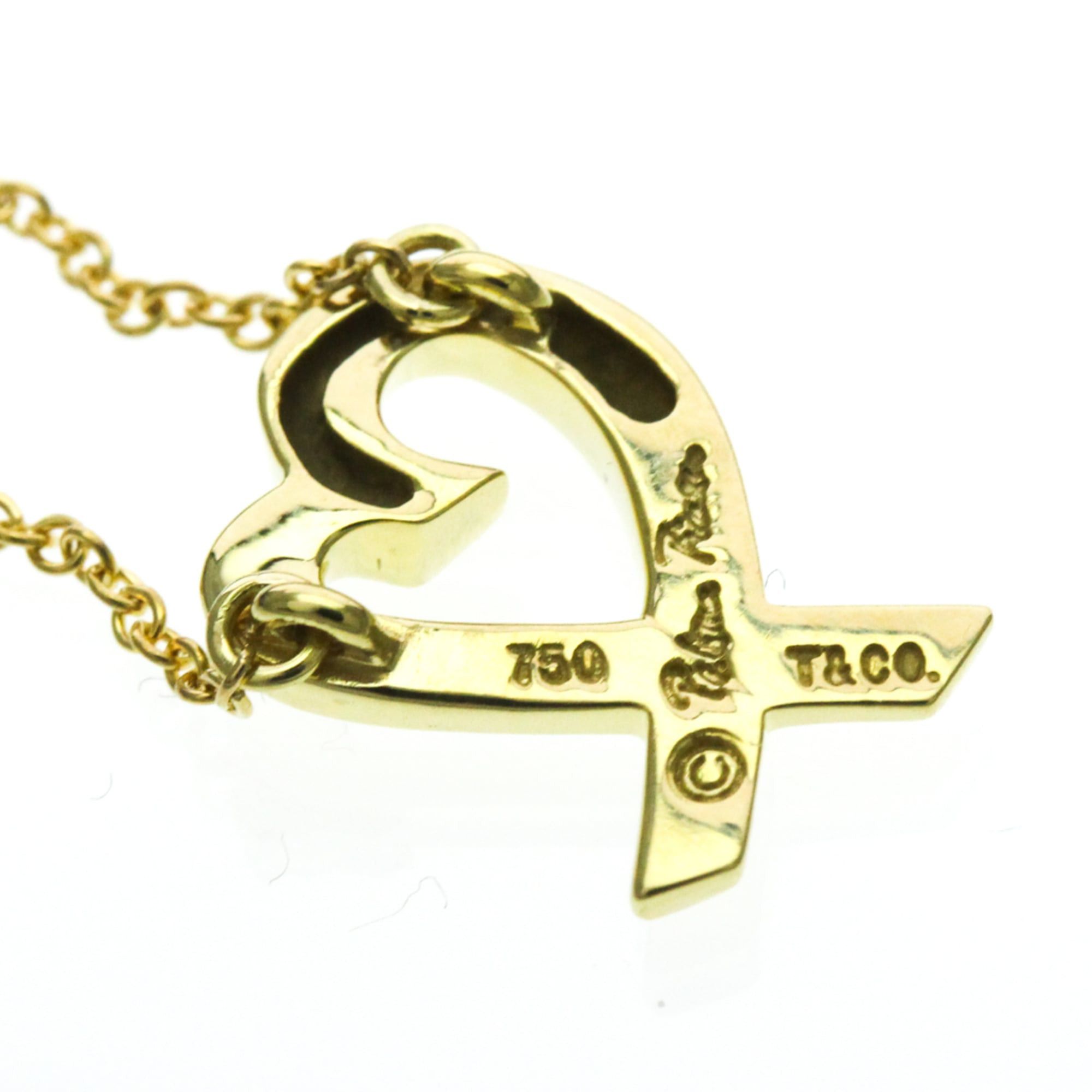 Tiffany & Co. Tiffany Loving Heart Yellow Gold (18K) No Stone Women,Men Fashion Pendant Necklace (Gold) Size ONE SIZE - 7 Thumbnail