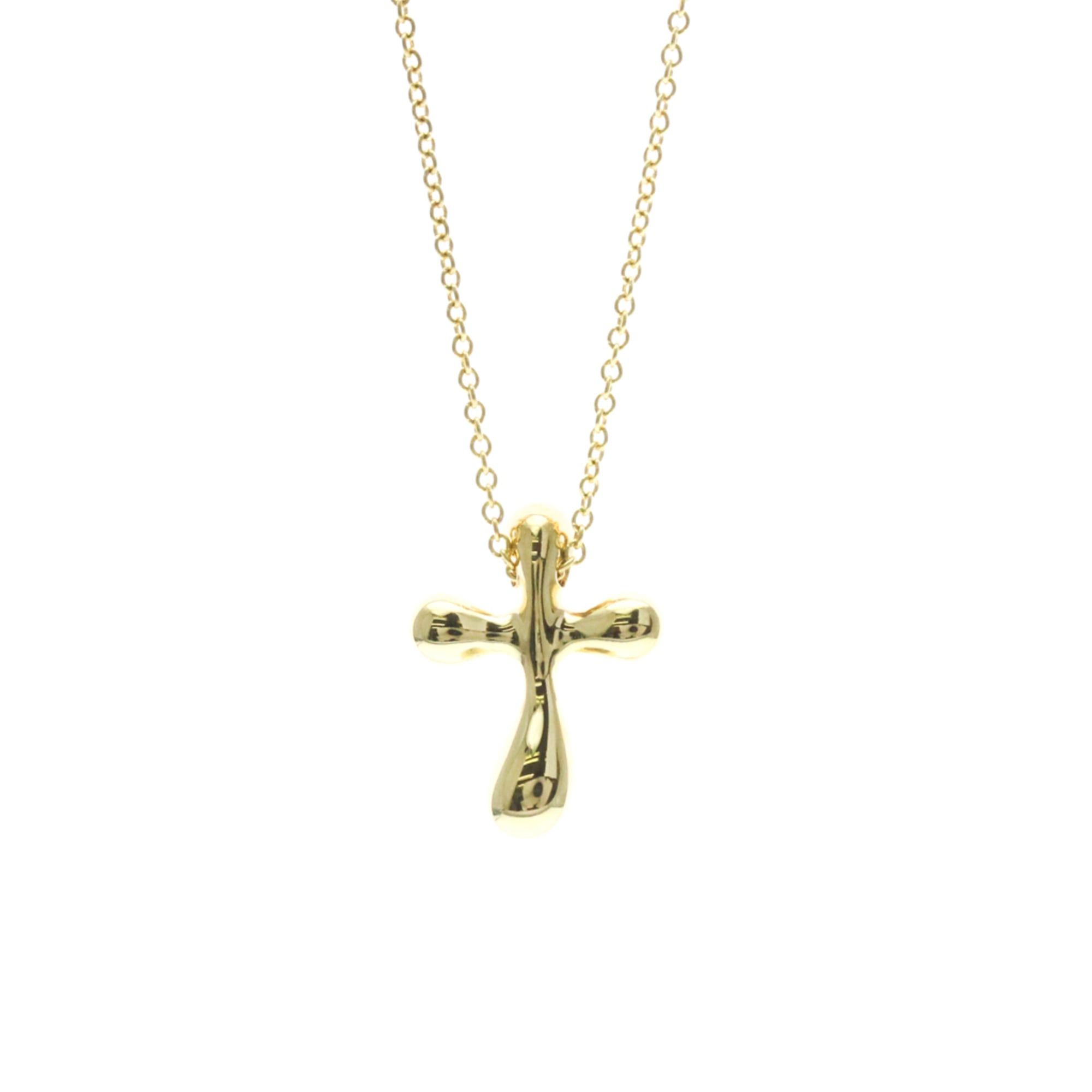 Tiffany & Co. Tiffany Cross Necklace Yellow Gold (18K) No Stone Men,Women Fashion Pendant Necklace (Gold) Size ONE SIZE - 2 Thumbnail