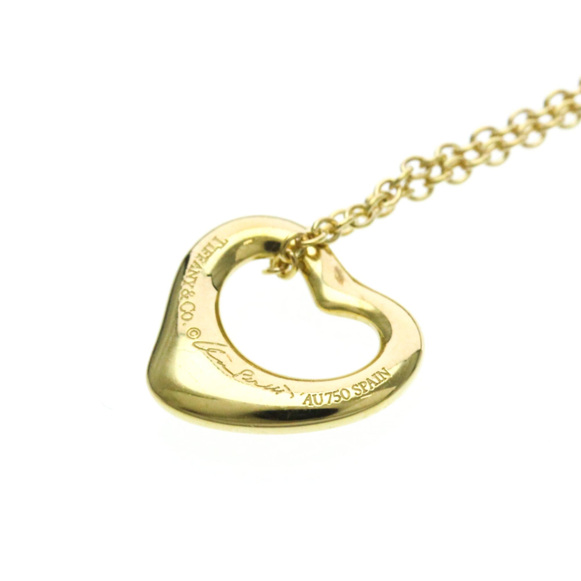 Tiffany & Co. Tiffany Open Heart Yellow Gold (18K) No Stone Men,Women Fashion Pendant Necklace (Gold) Size ONE SIZE - 7 Thumbnail