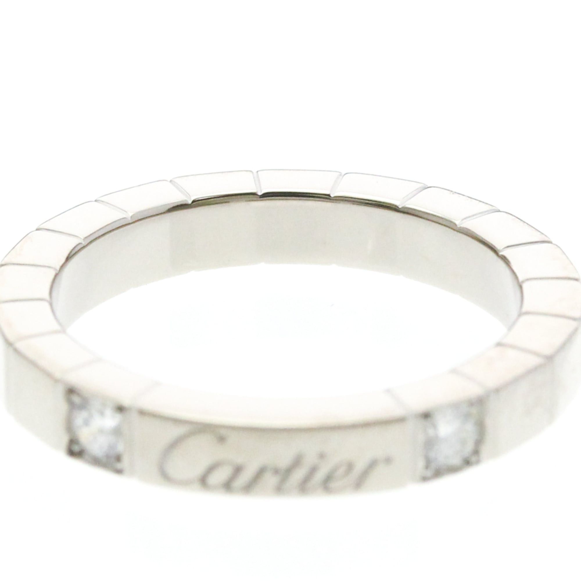 Cartier Cartier Lanieres Ring With 2 Diamonds White Gold (18K) Fashion Diamond Band Ring Silver Size ONE SIZE - 5 Thumbnail