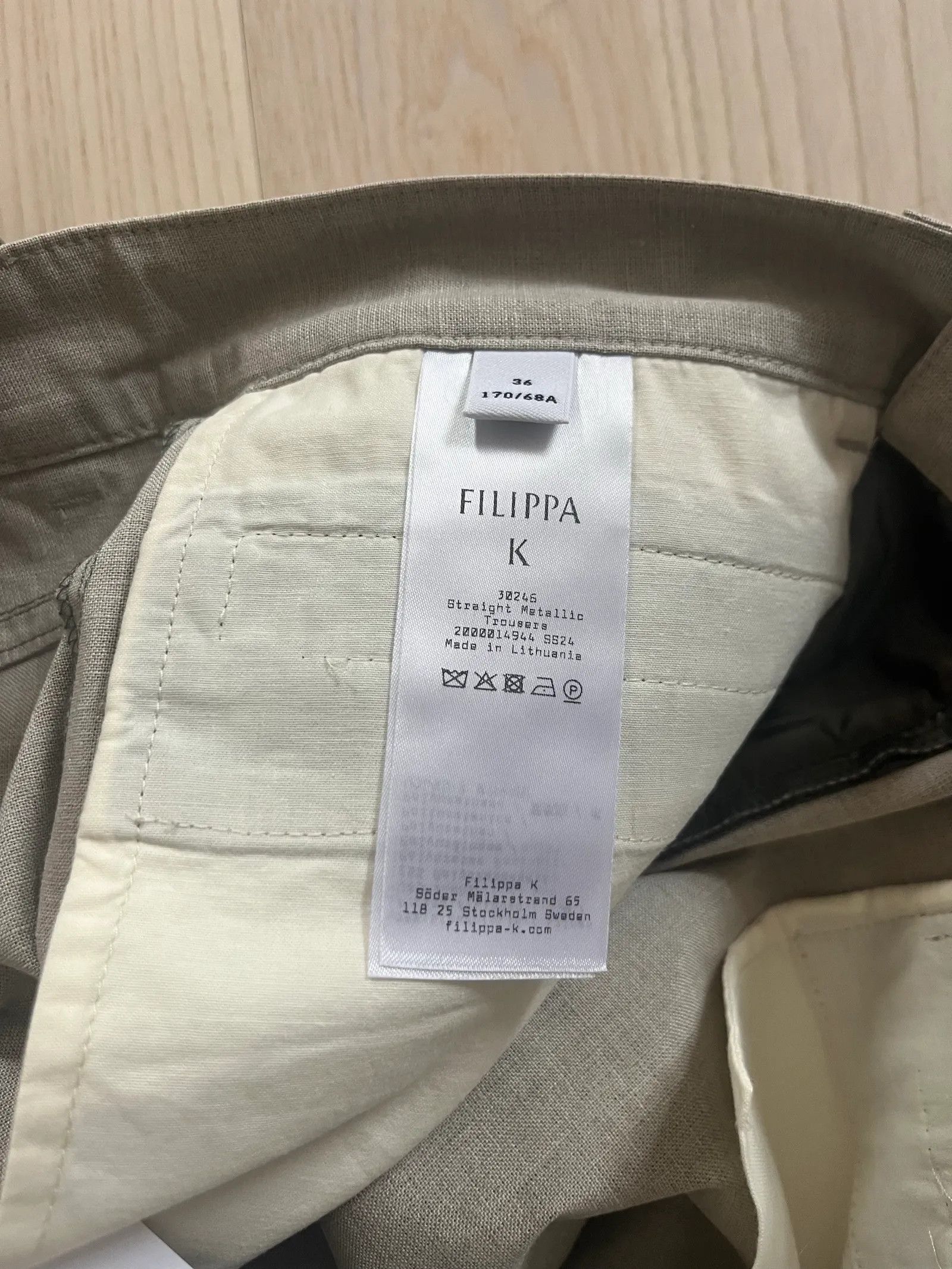 Filippa K Filippa K Straight Metallic Trousers Pants Size 26" / US 2 / IT 38 - 4 Thumbnail