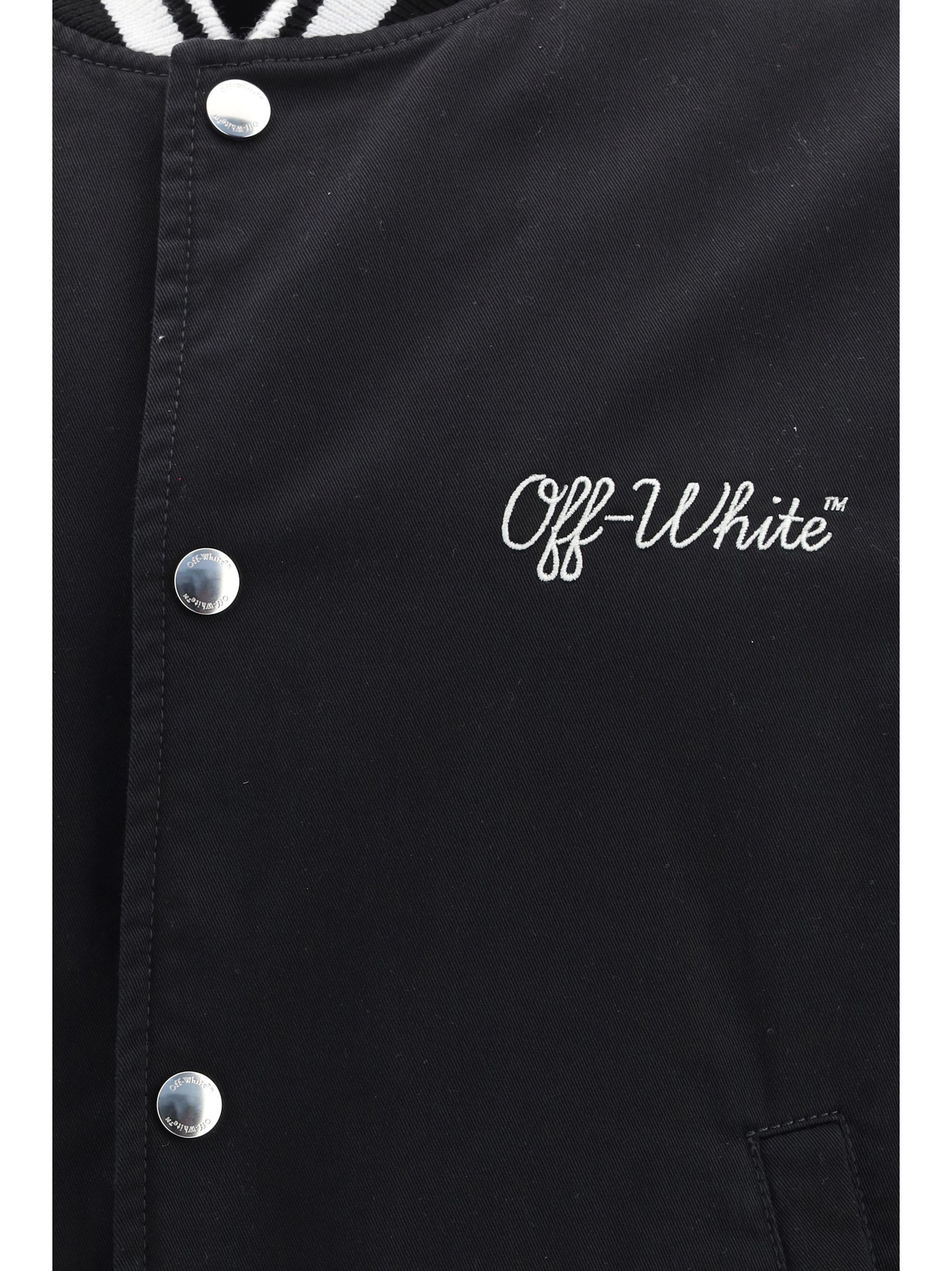 Off-White Script Cotgab Souvenir varsity Jacket Size US L / EU 52-54 / 3 - 3 Thumbnail