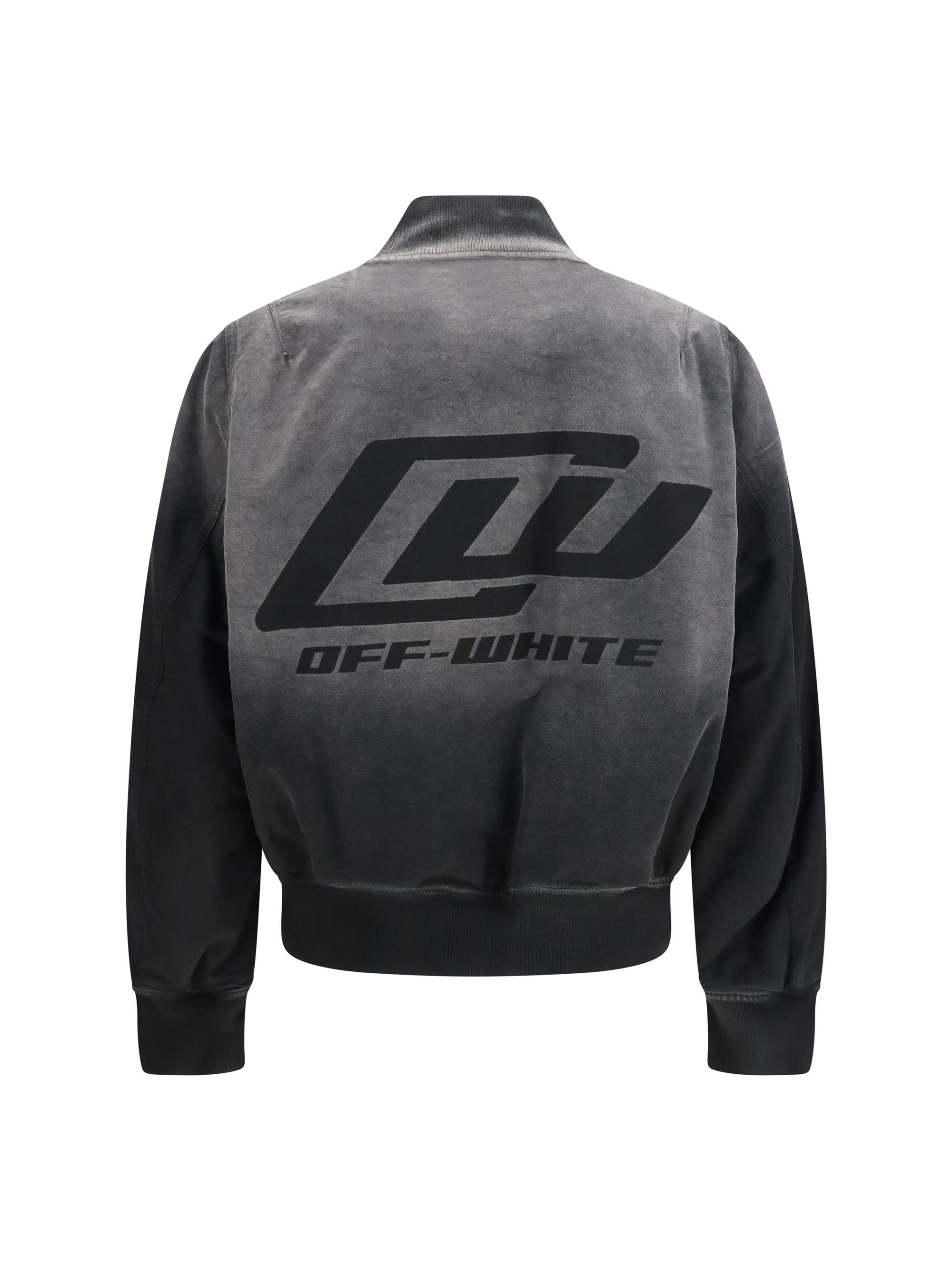 Off-White Washed denim Bomber Jacket Size US L / EU 52-54 / 3 - 2 Thumbnail